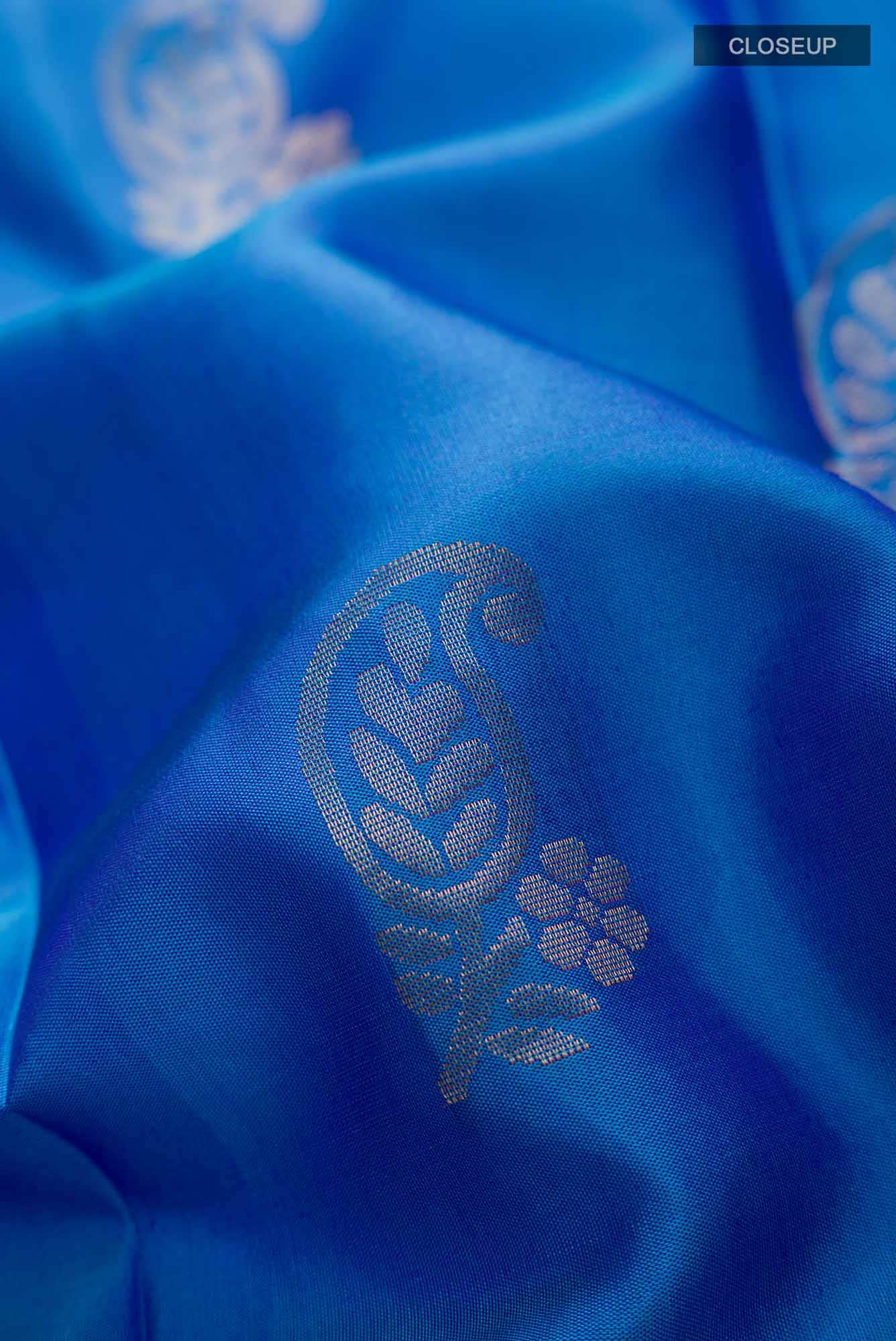 Blue Kanchipuram Silk Saree