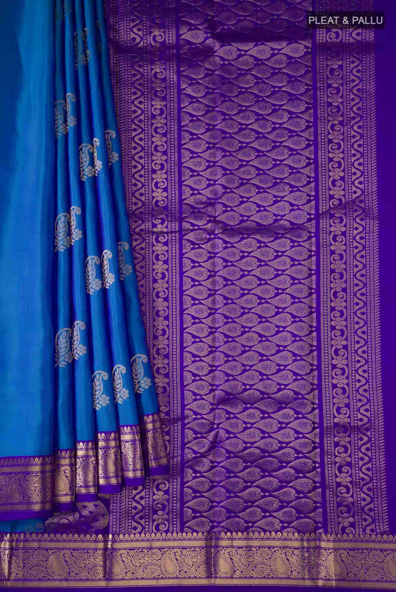 Blue Kanchipuram Silk Saree