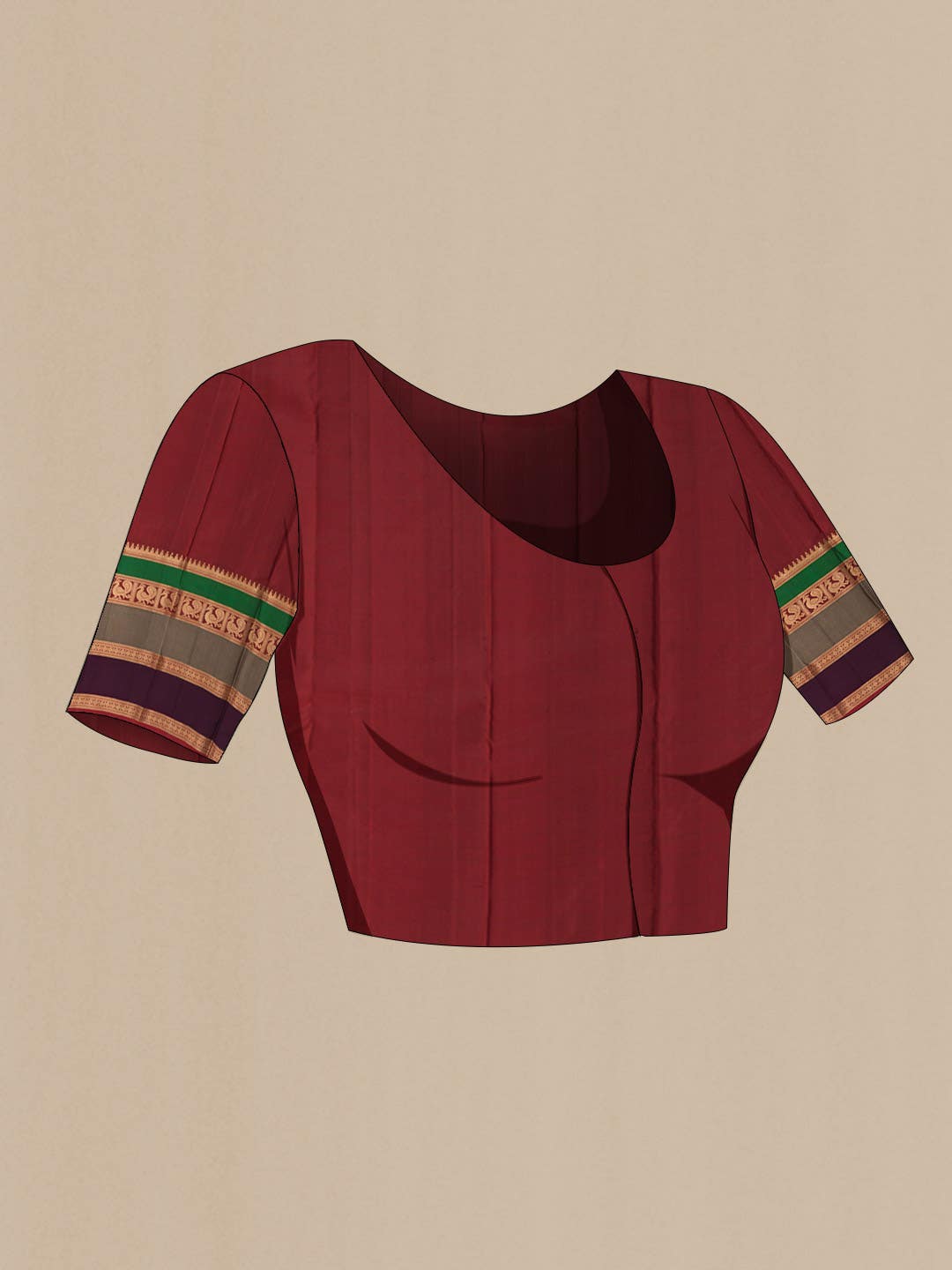 Maroon Soft Silk Saree