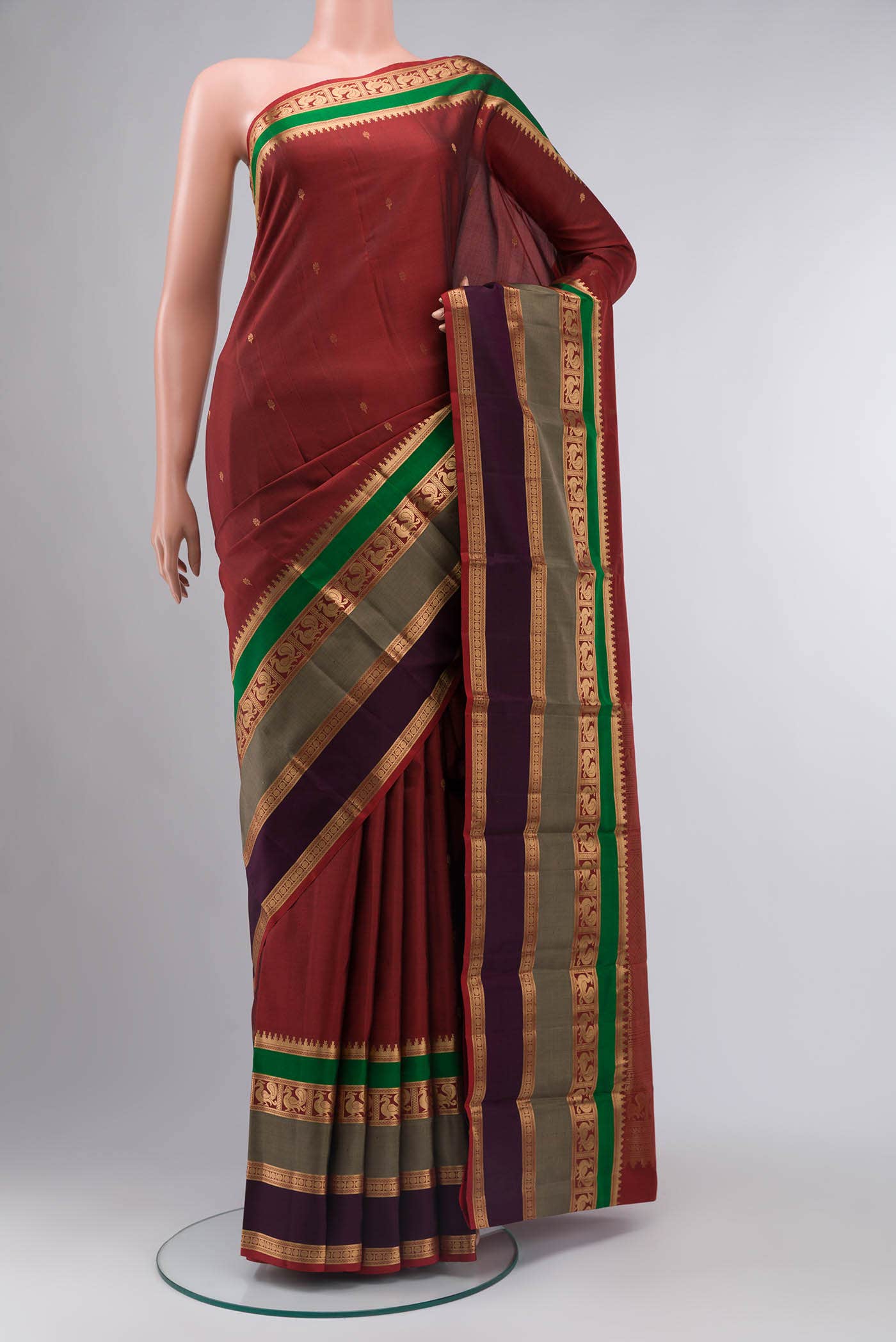 Maroon Soft Silk Saree