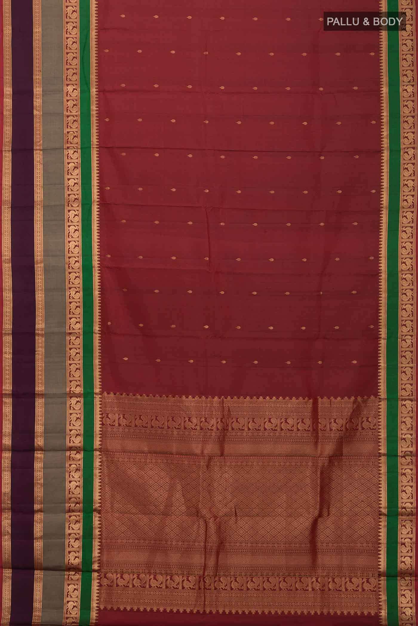 Maroon Soft Silk Saree