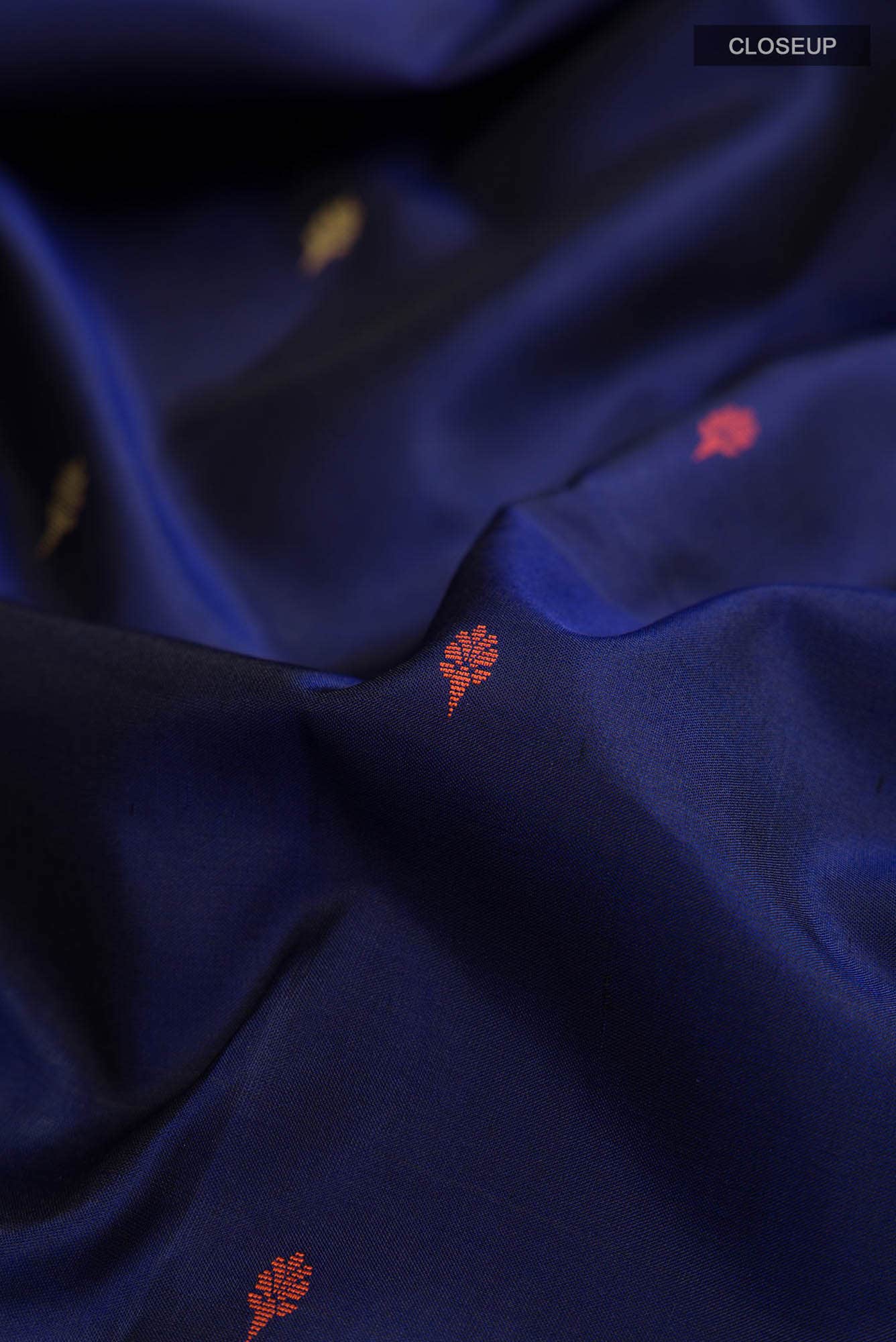 Navy Blue Kanchipuram Silk Saree