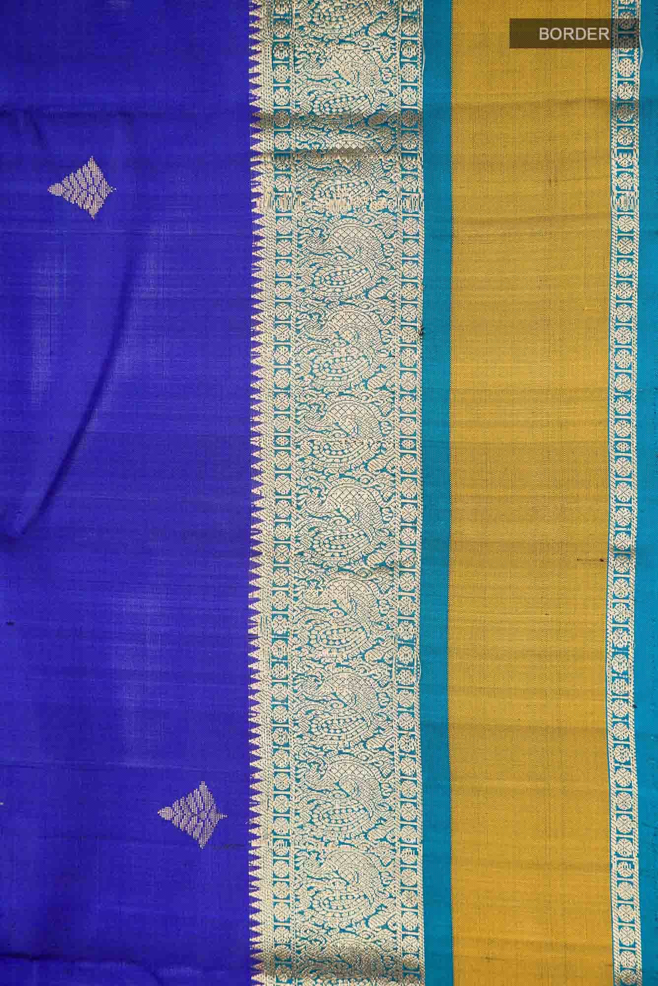 Blue Kanchipuram Silk Saree