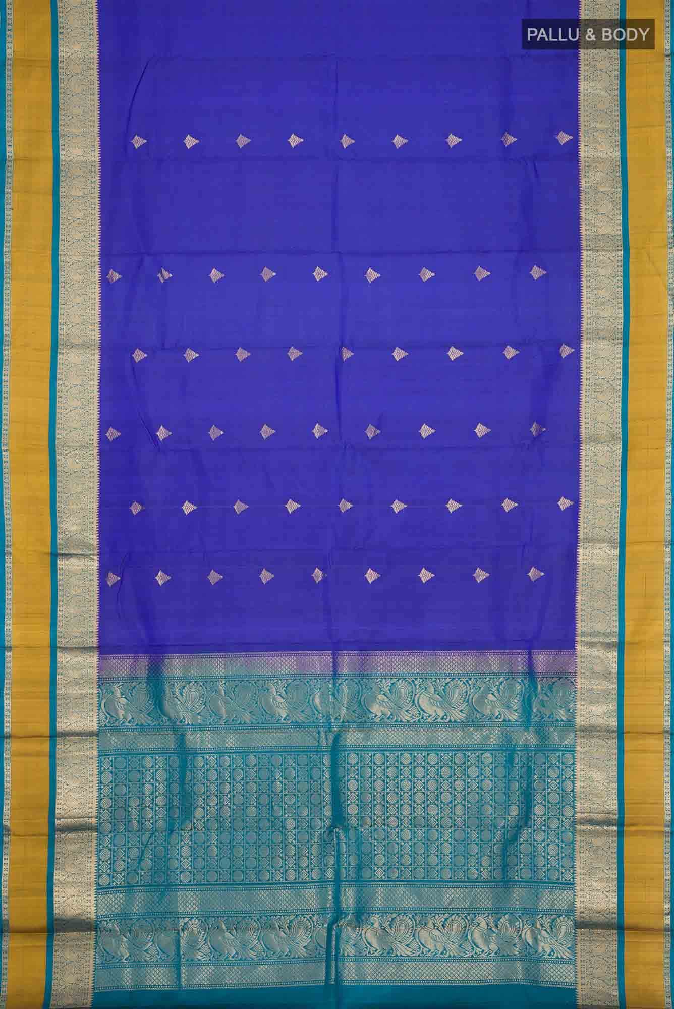 Blue Kanchipuram Silk Saree