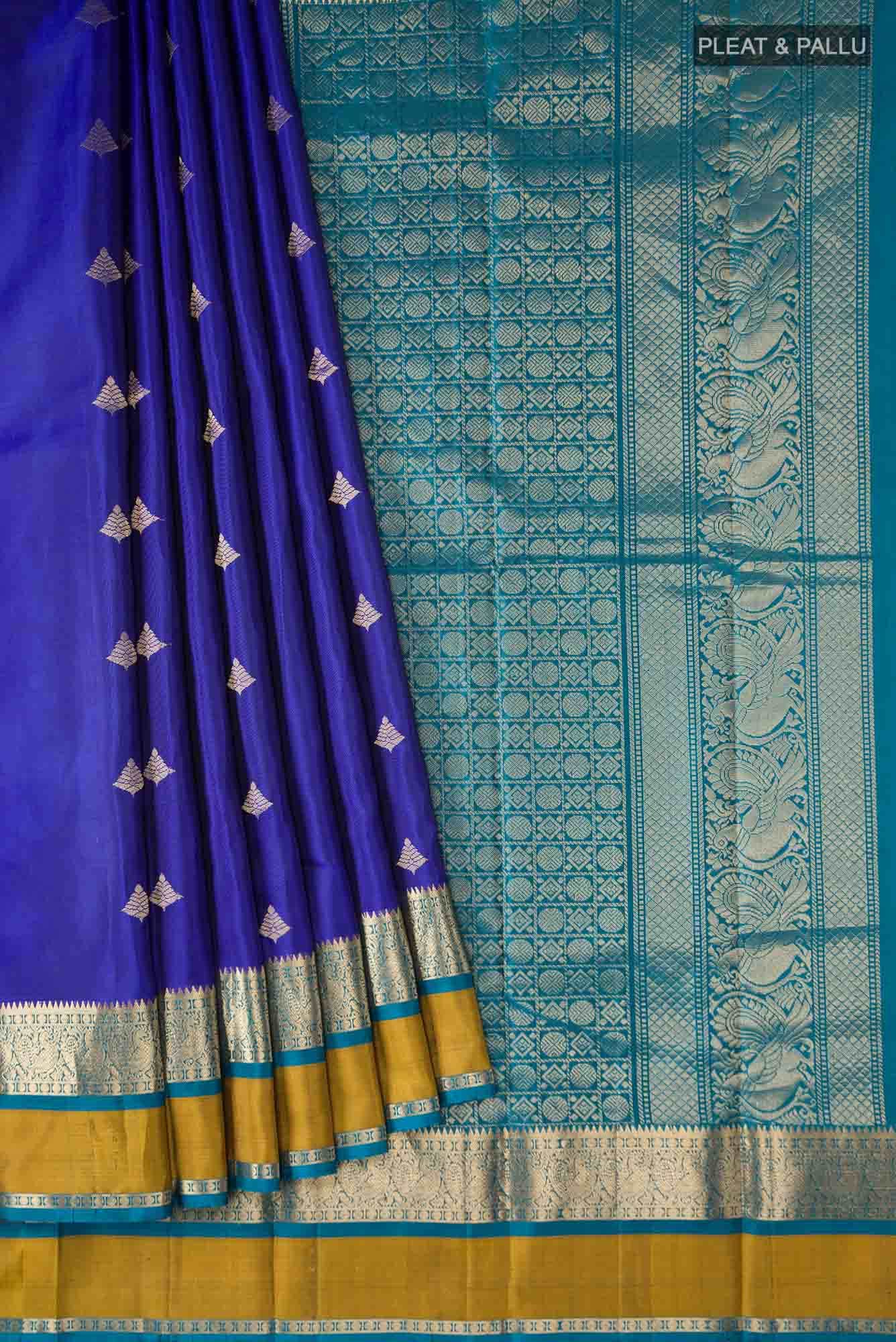 Blue Kanchipuram Silk Saree