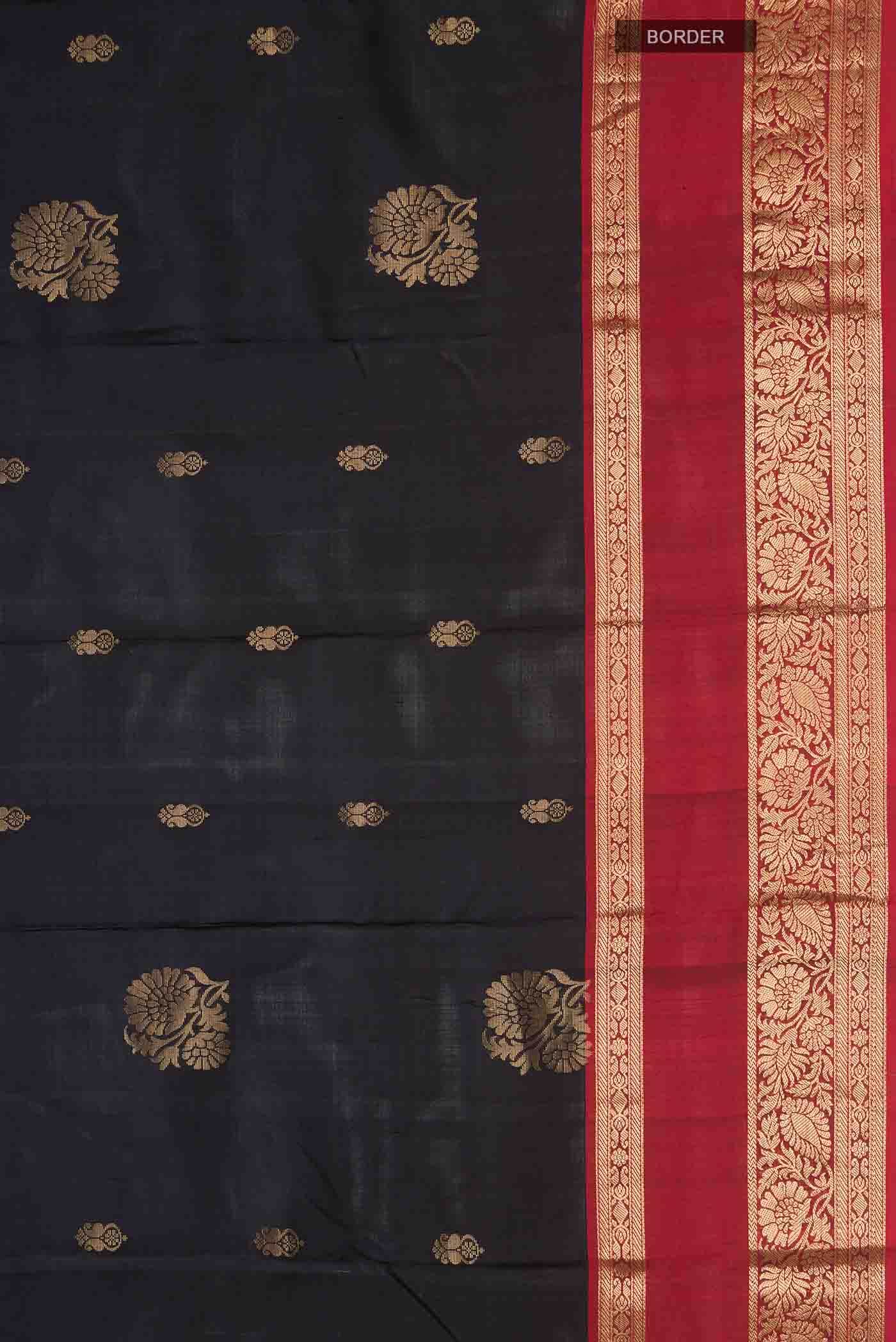 Black Kanchipuram Silk Saree