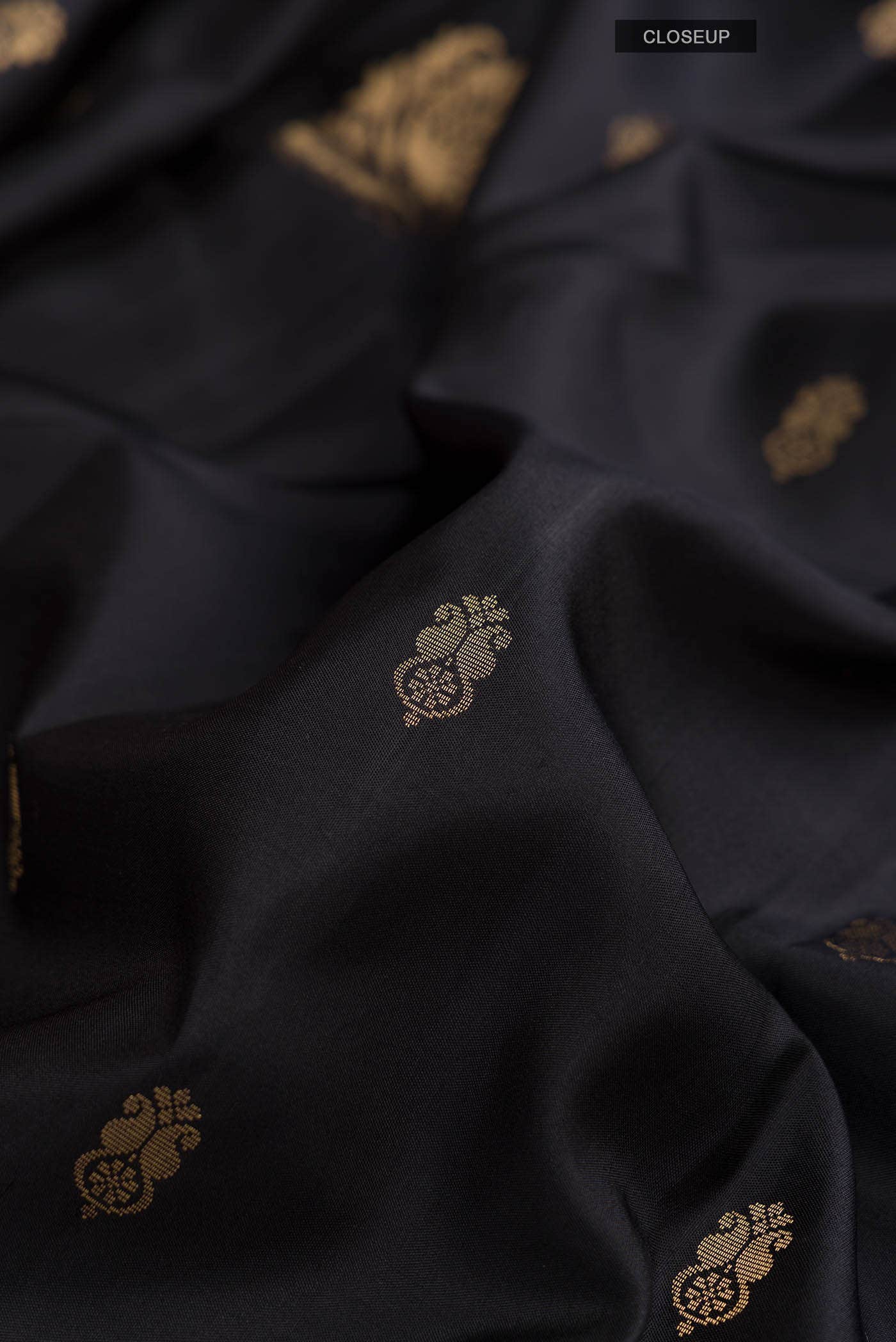 Black Kanchipuram Silk Saree