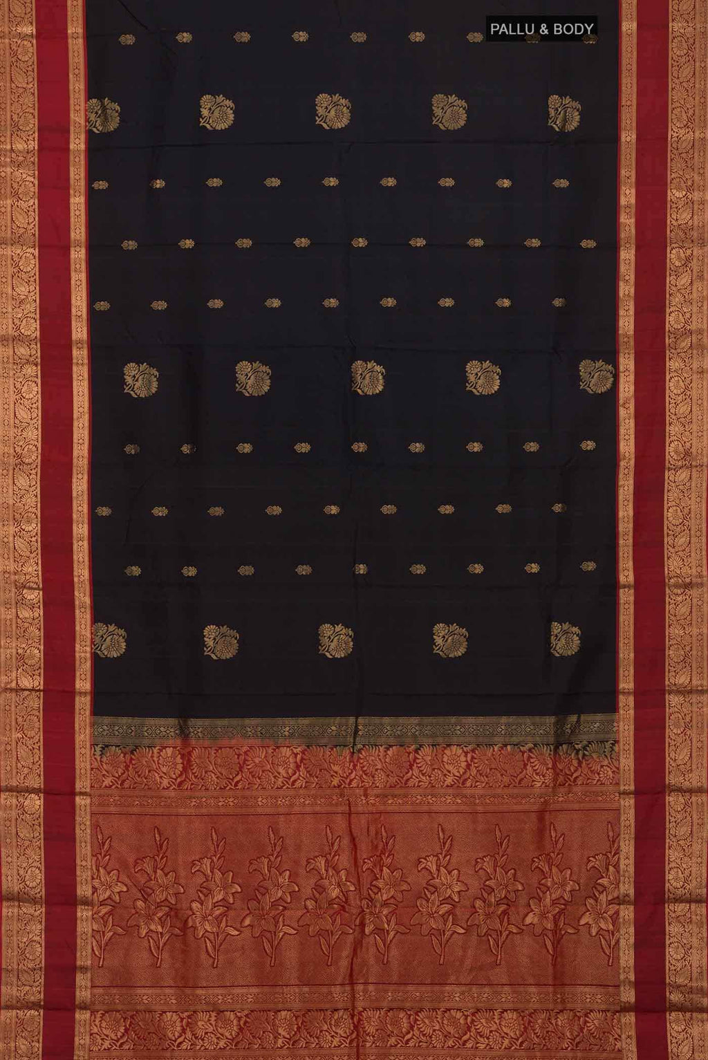 Black Kanchipuram Silk Saree