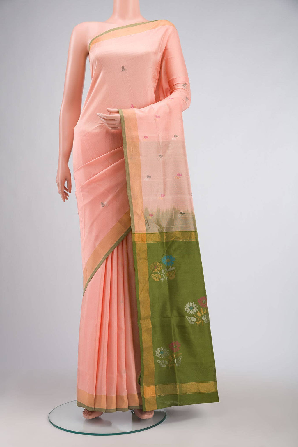 Peach Uppada Silk Saree