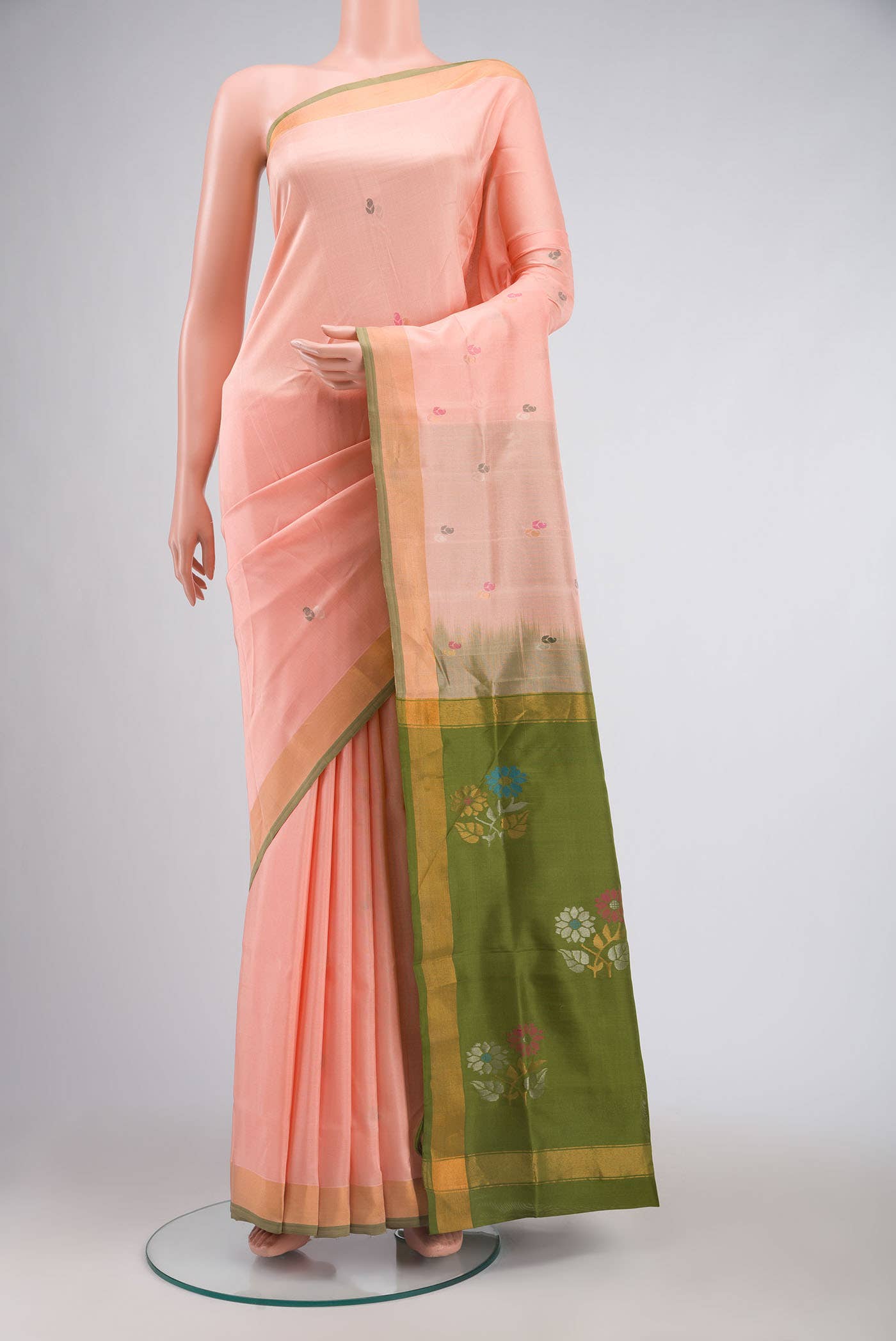 Peach Uppada Silk Saree