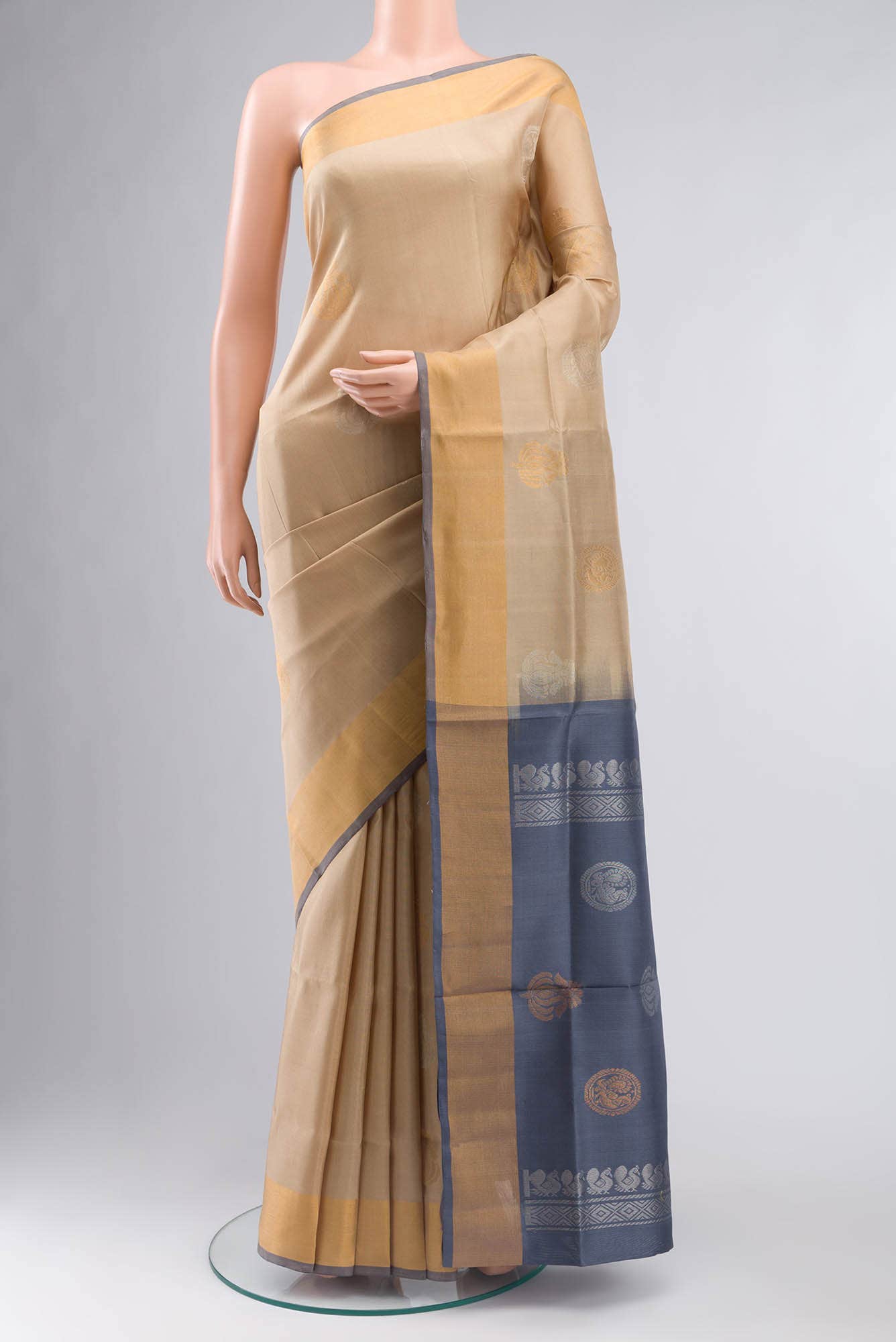 Beige Uppada Silk Saree