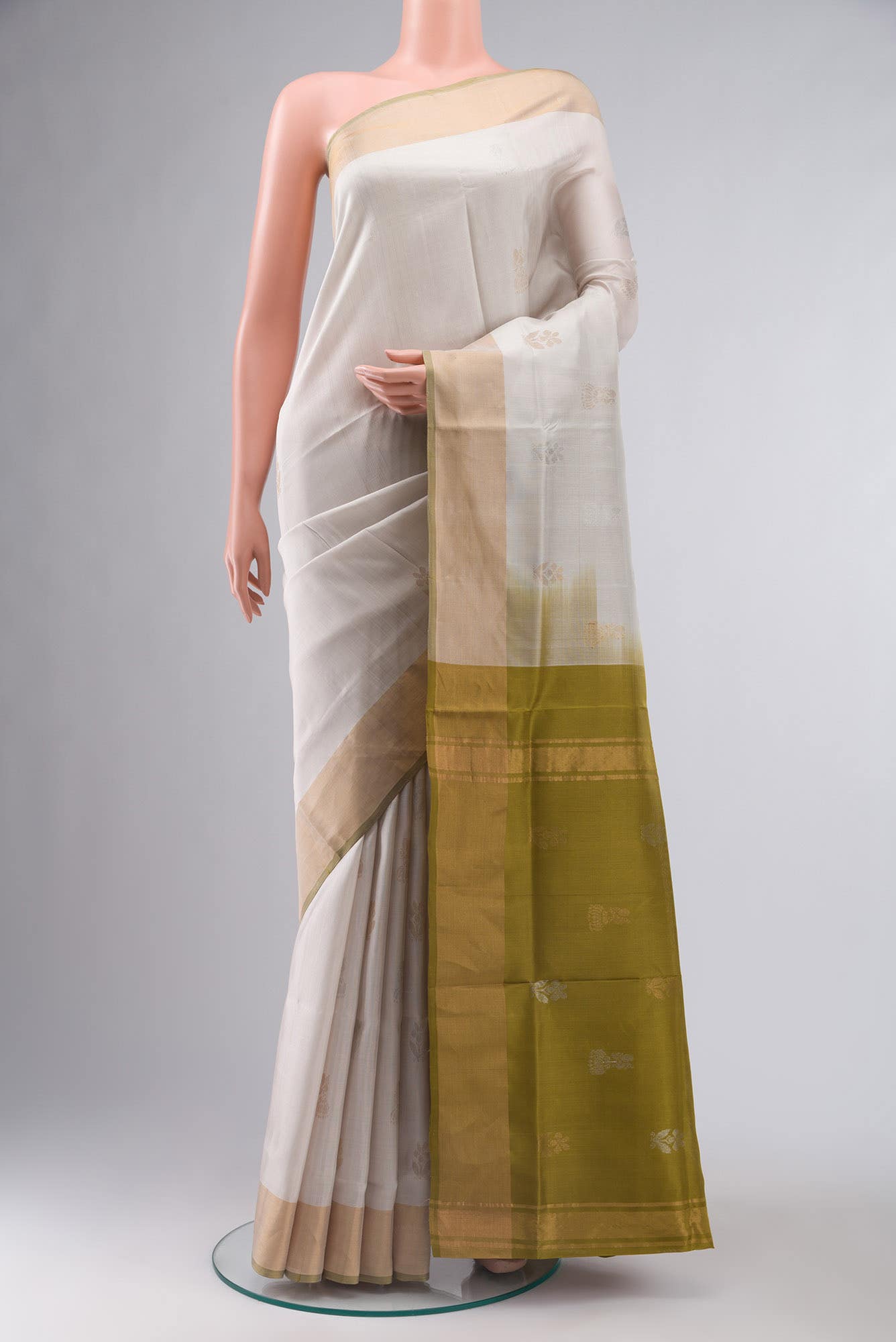 Off White Uppada Silk Saree