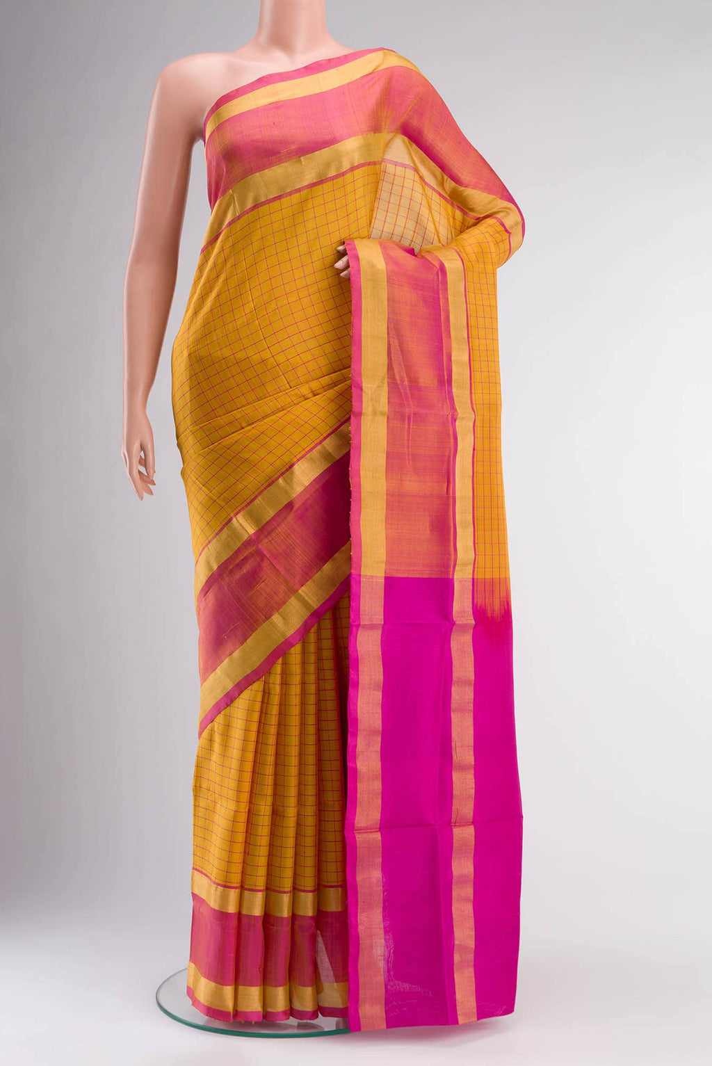 Yellow Uppada Silk Saree
