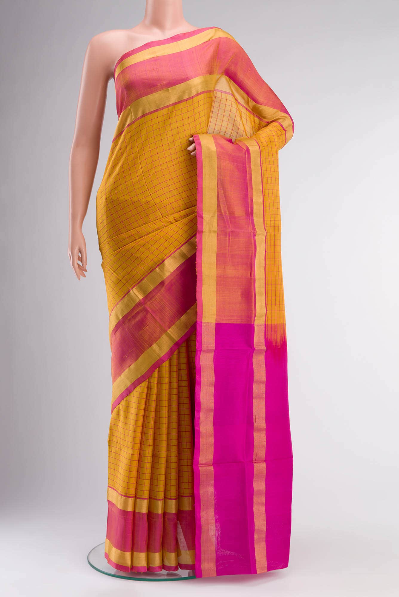 Yellow Uppada Silk Saree