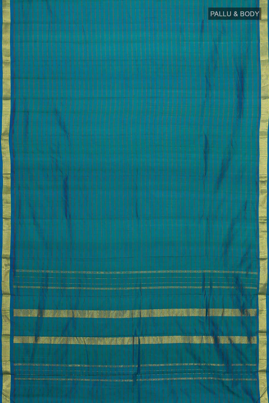 Blue with Green Dual Tone Kanchipuram Silk Saree
