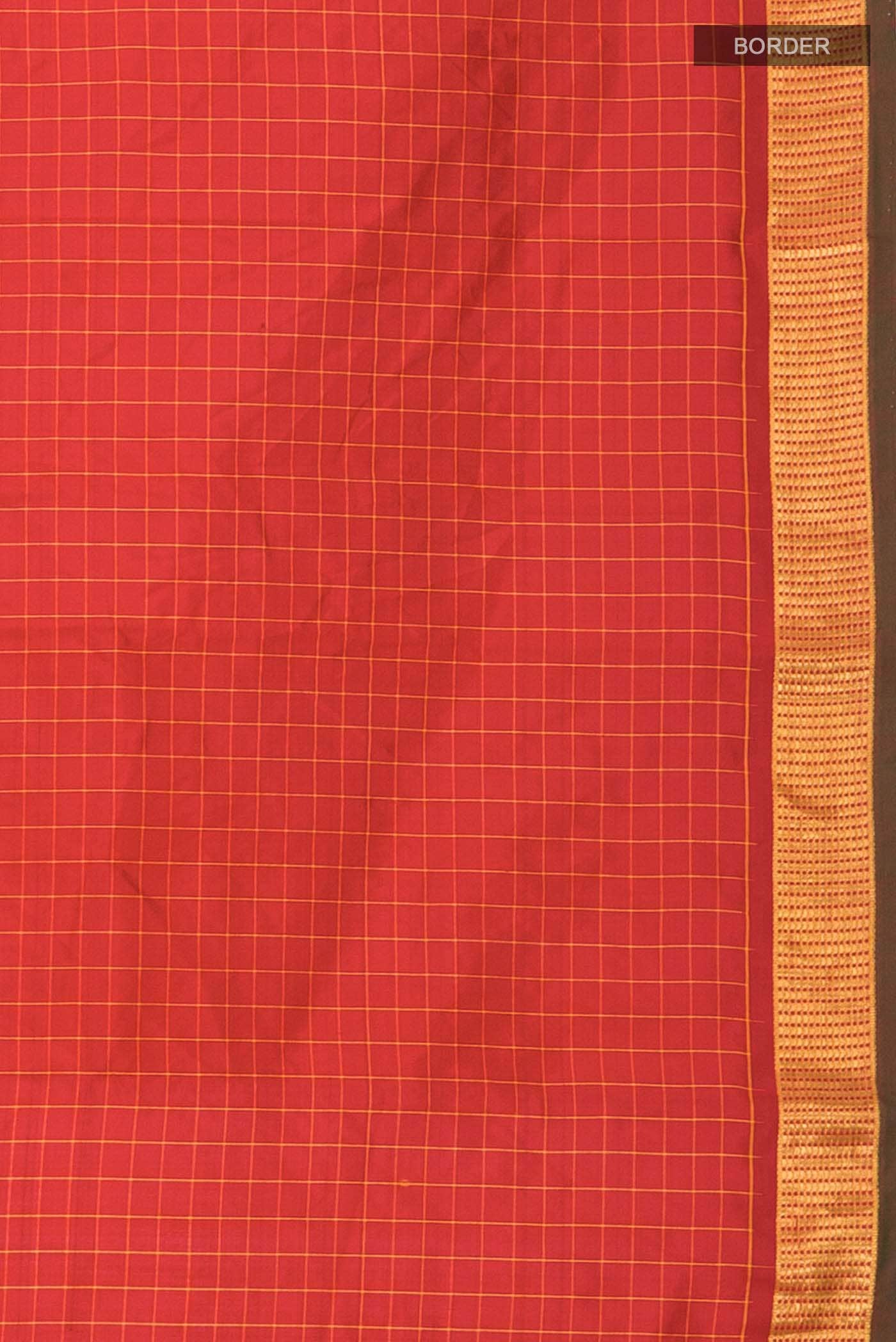 Maroon Kanchipuram Silk Saree