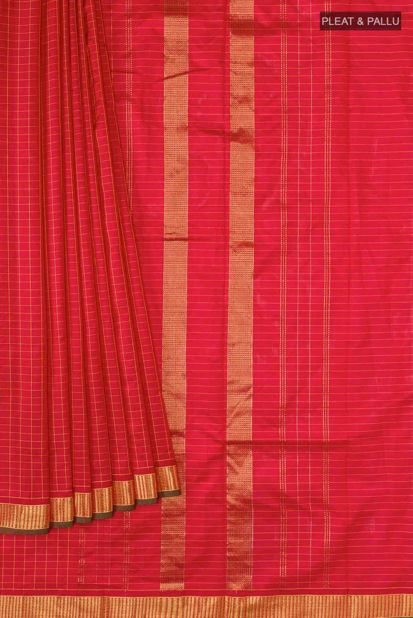 Maroon Kanchipuram Silk Saree
