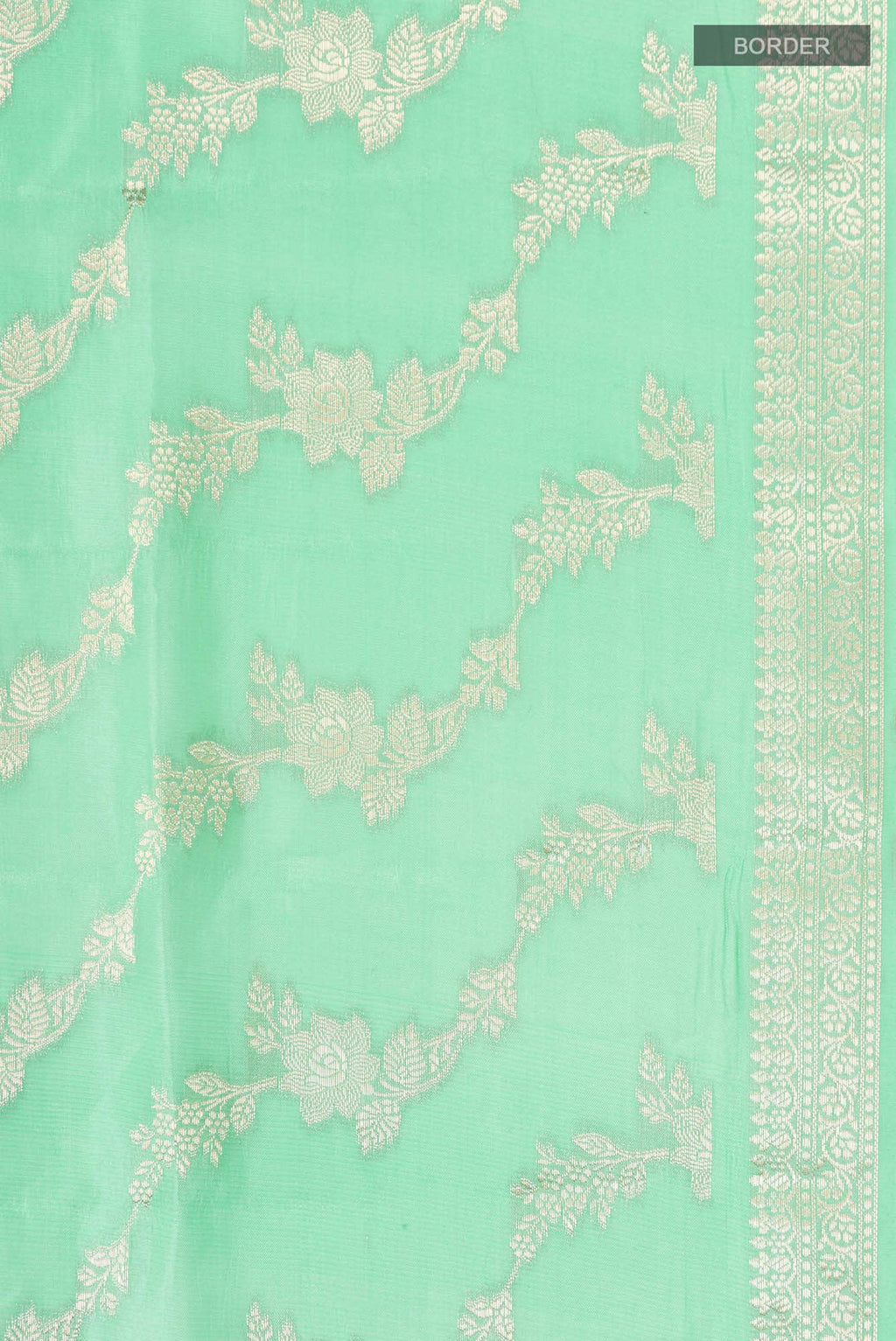 Green Banarasi Raw Silk Saree