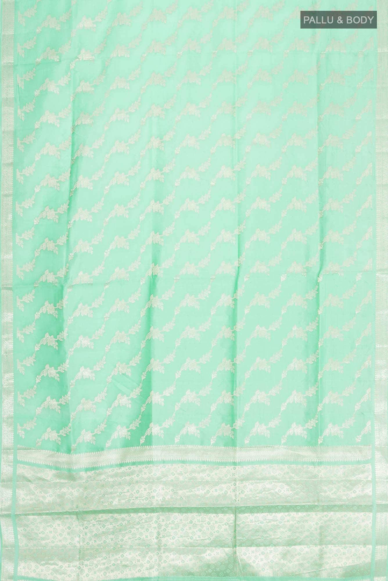 Green Banarasi Raw Silk Saree
