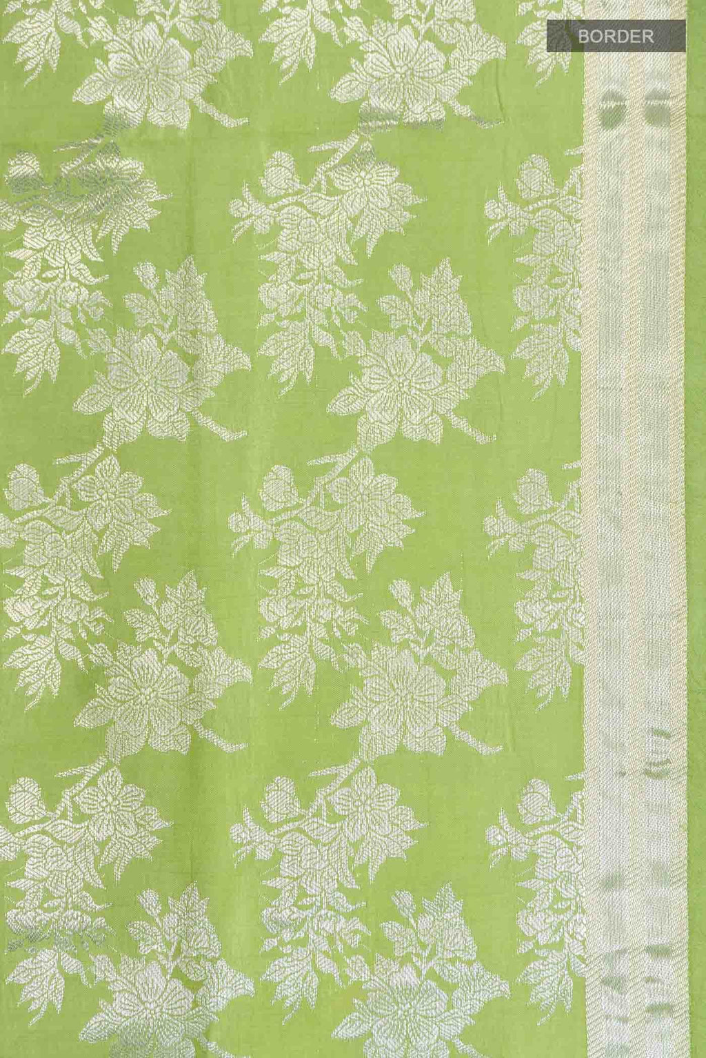 Green Banarasi Raw Silk Saree