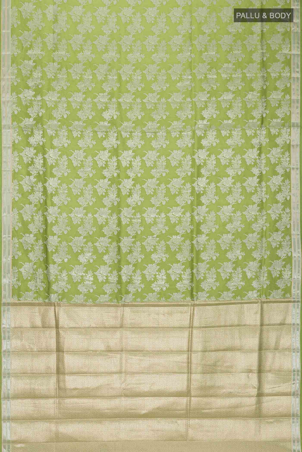 Green Banarasi Raw Silk Saree