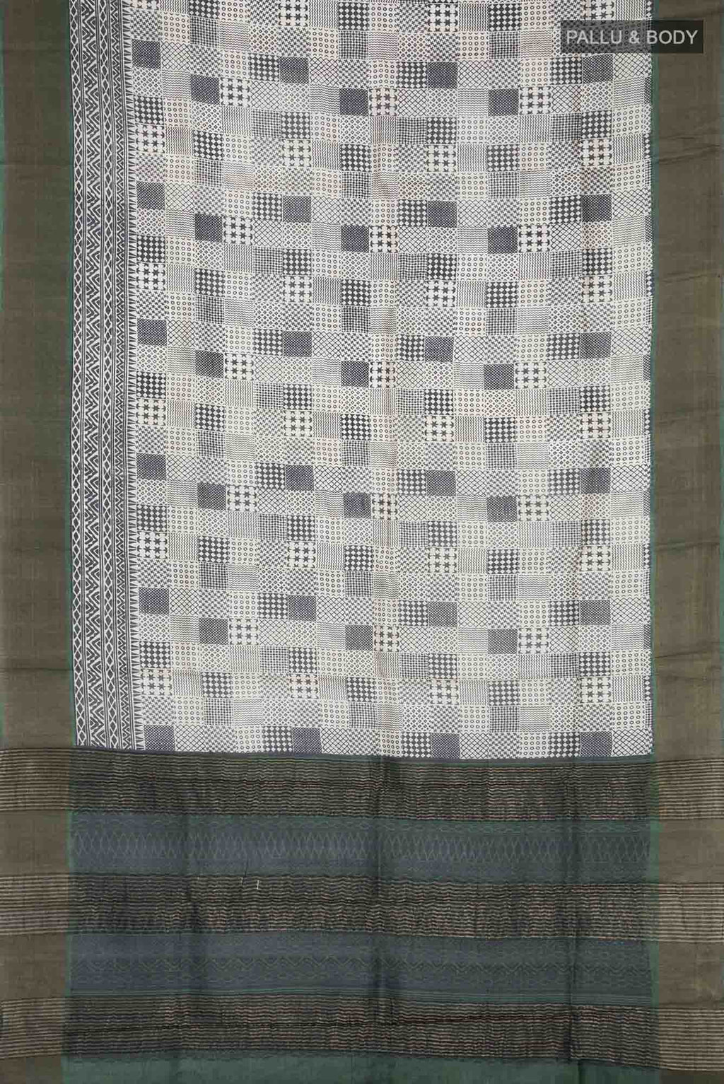Beige Bhagalpuri Tussar Silk Saree