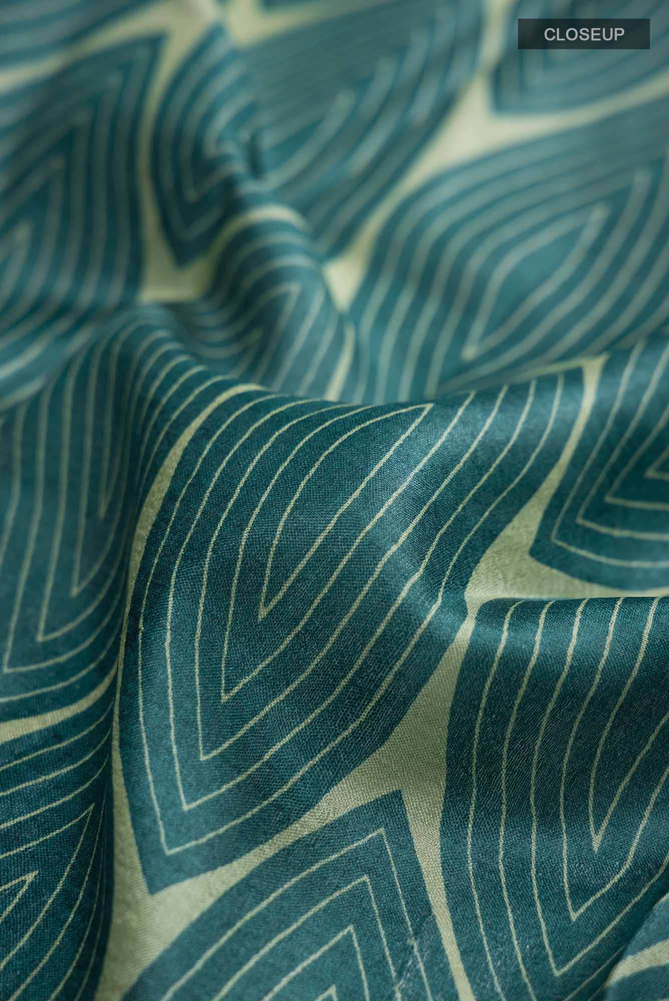 Green Bhagalpuri Tussar Silk Saree