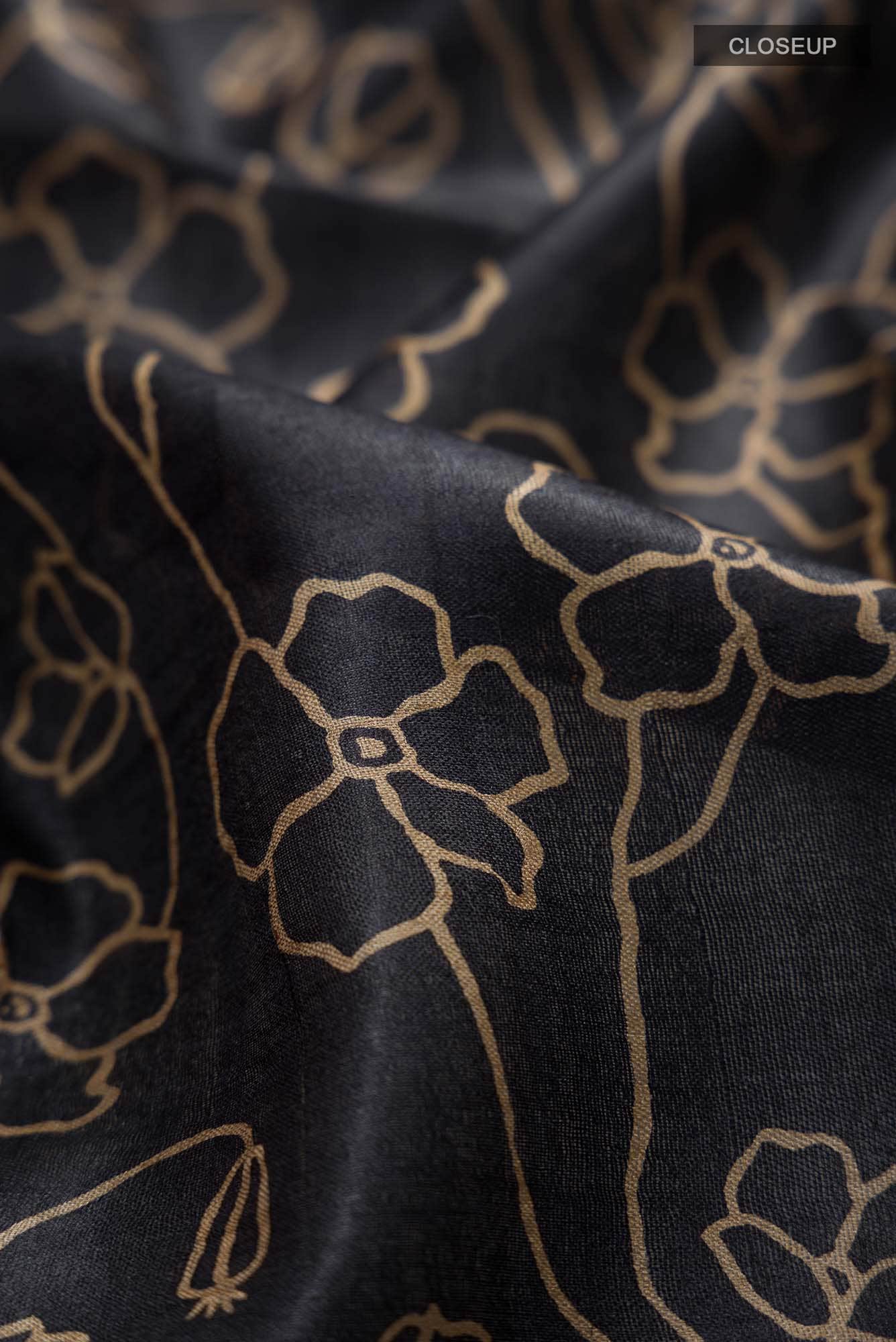 Black Bhagalpuri Tussar Silk Saree