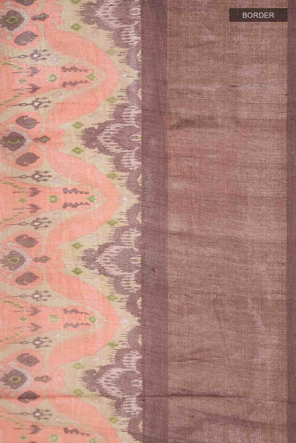 Rust Bhagalpuri Tussar Silk Saree