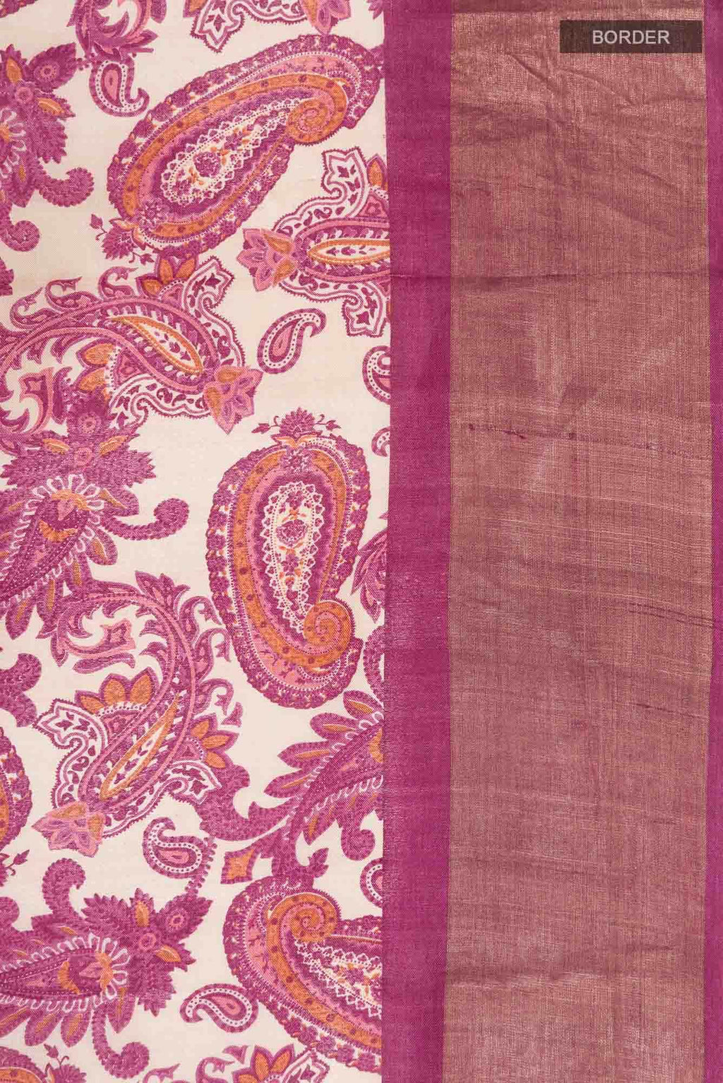 Beige Bhagalpuri Tussar Silk Saree