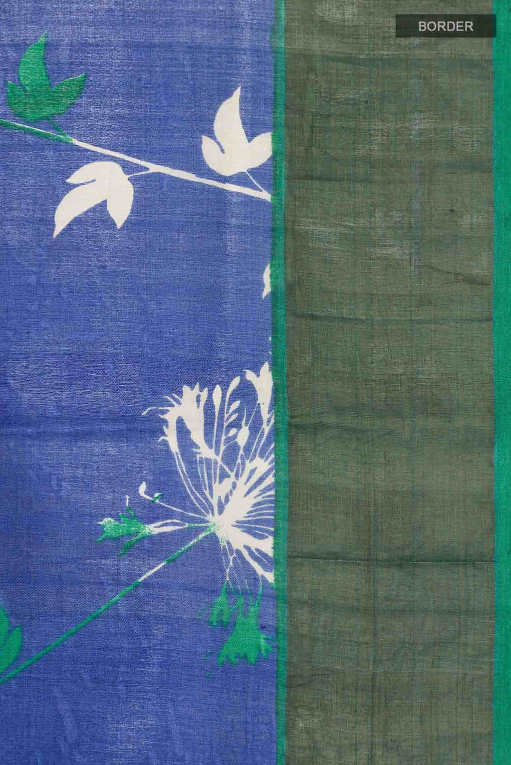 Blue Bhagalpuri Tussar Silk Saree