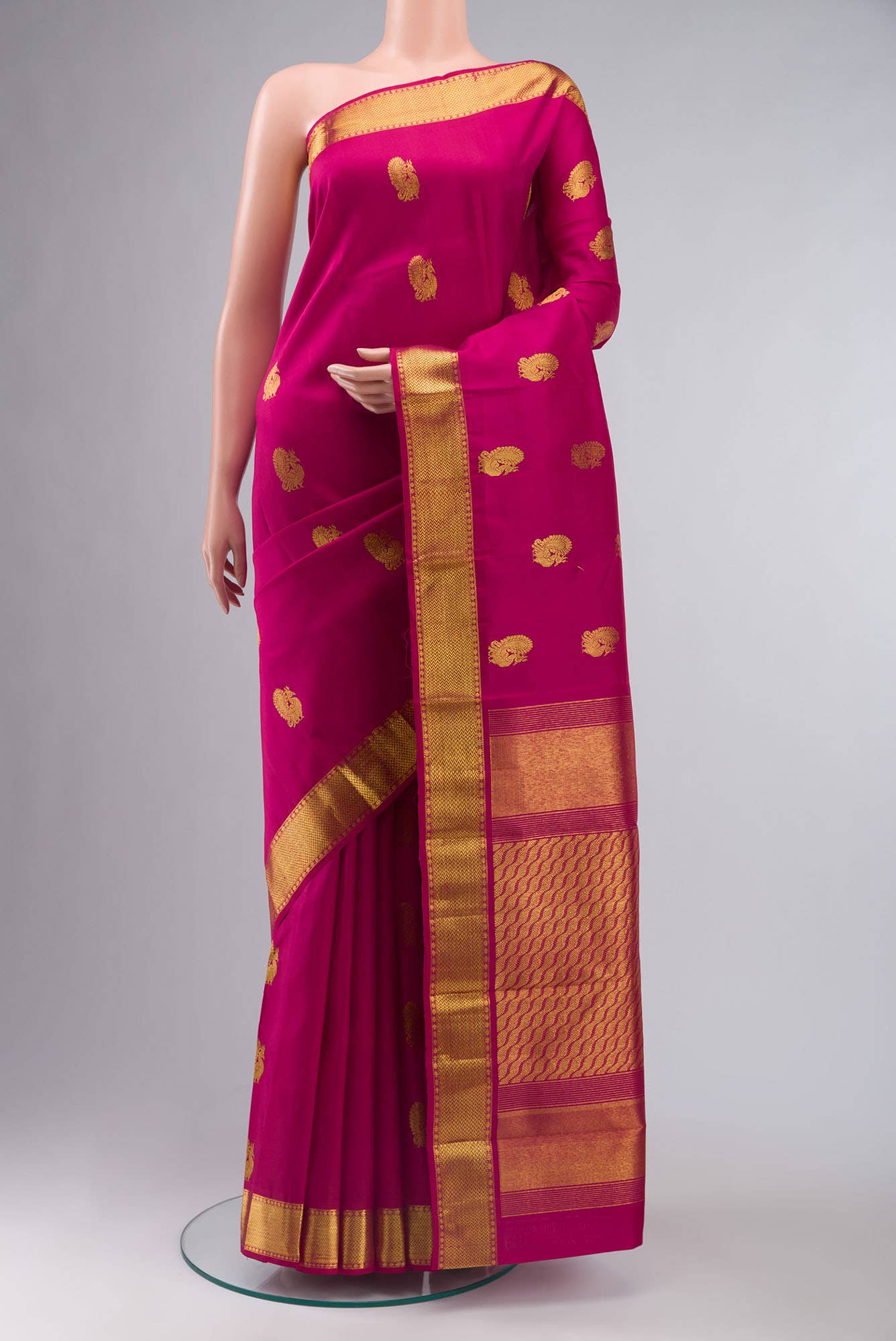 Pink Kanchipuram Silk Saree