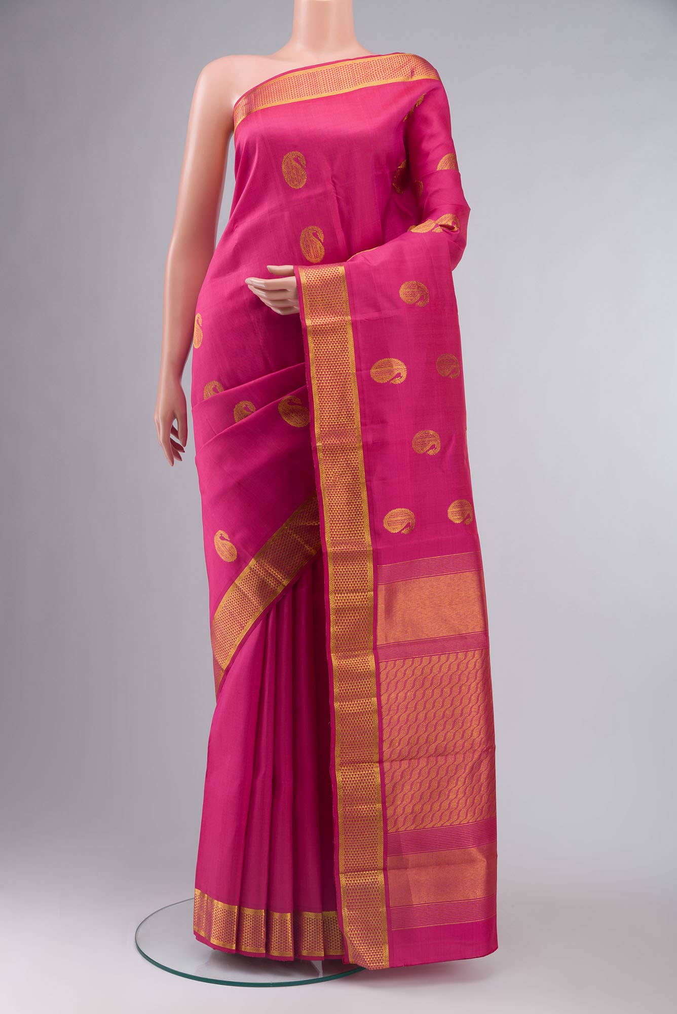 Pink Kanchipuram Silk Saree