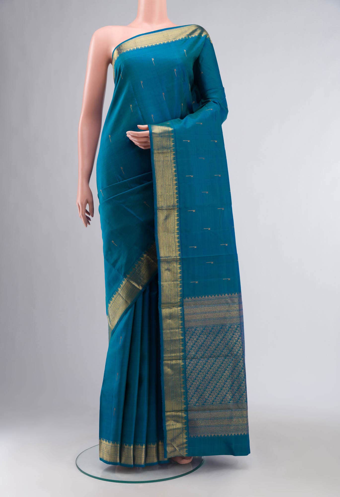 Blue Kanchipuram Silk Saree
