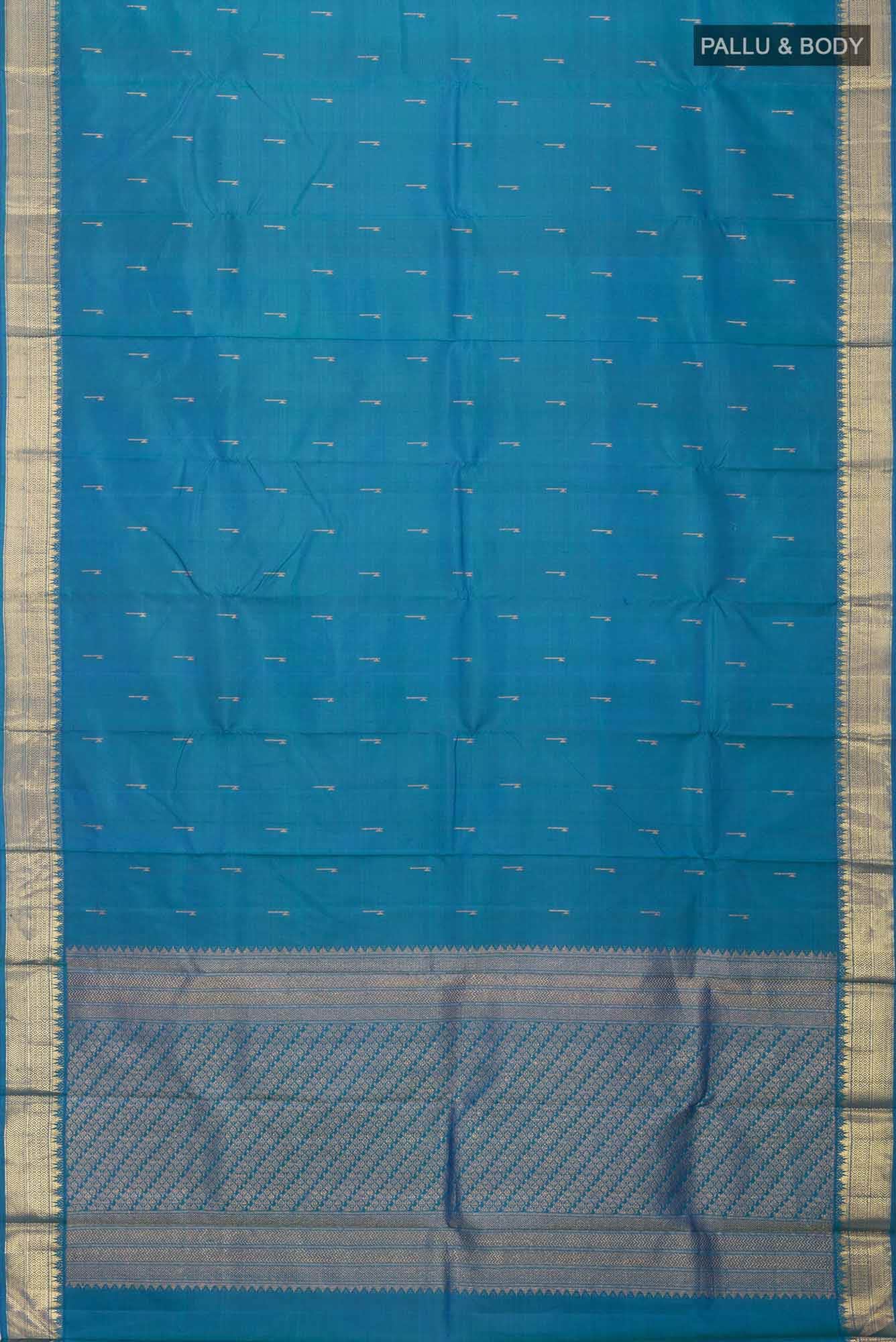 Blue Kanchipuram Silk Saree