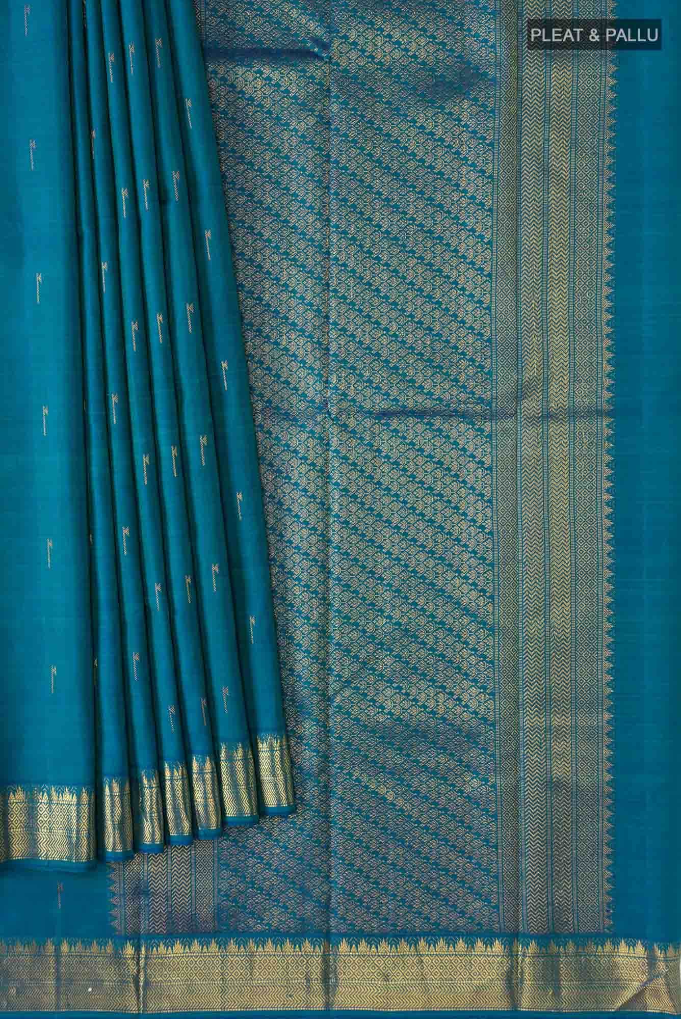 Blue Kanchipuram Silk Saree