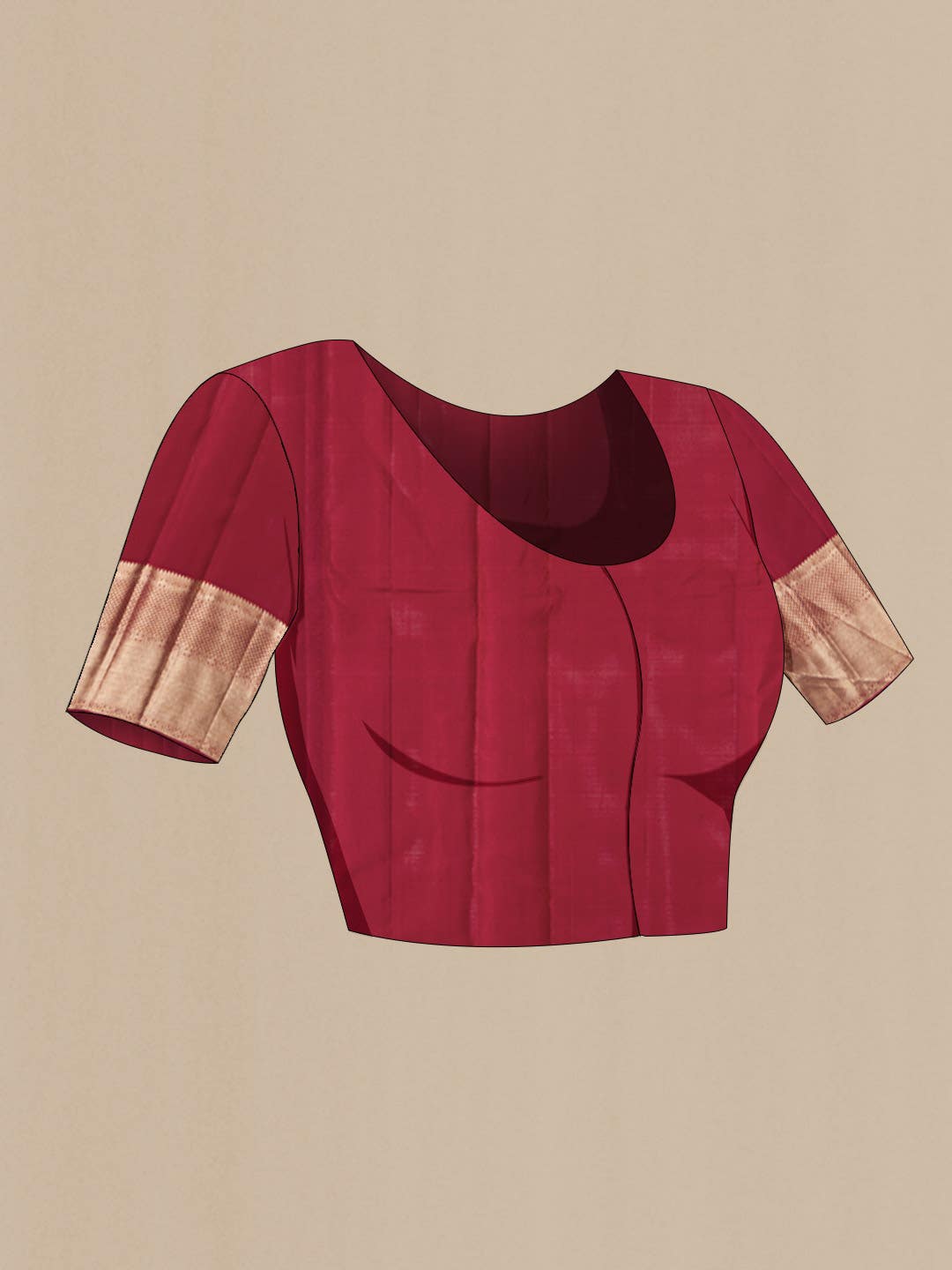 Maroon Kanchipuram Silk Saree