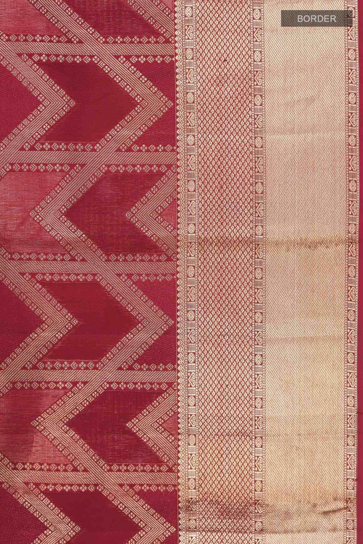 Maroon Kanchipuram Silk Saree