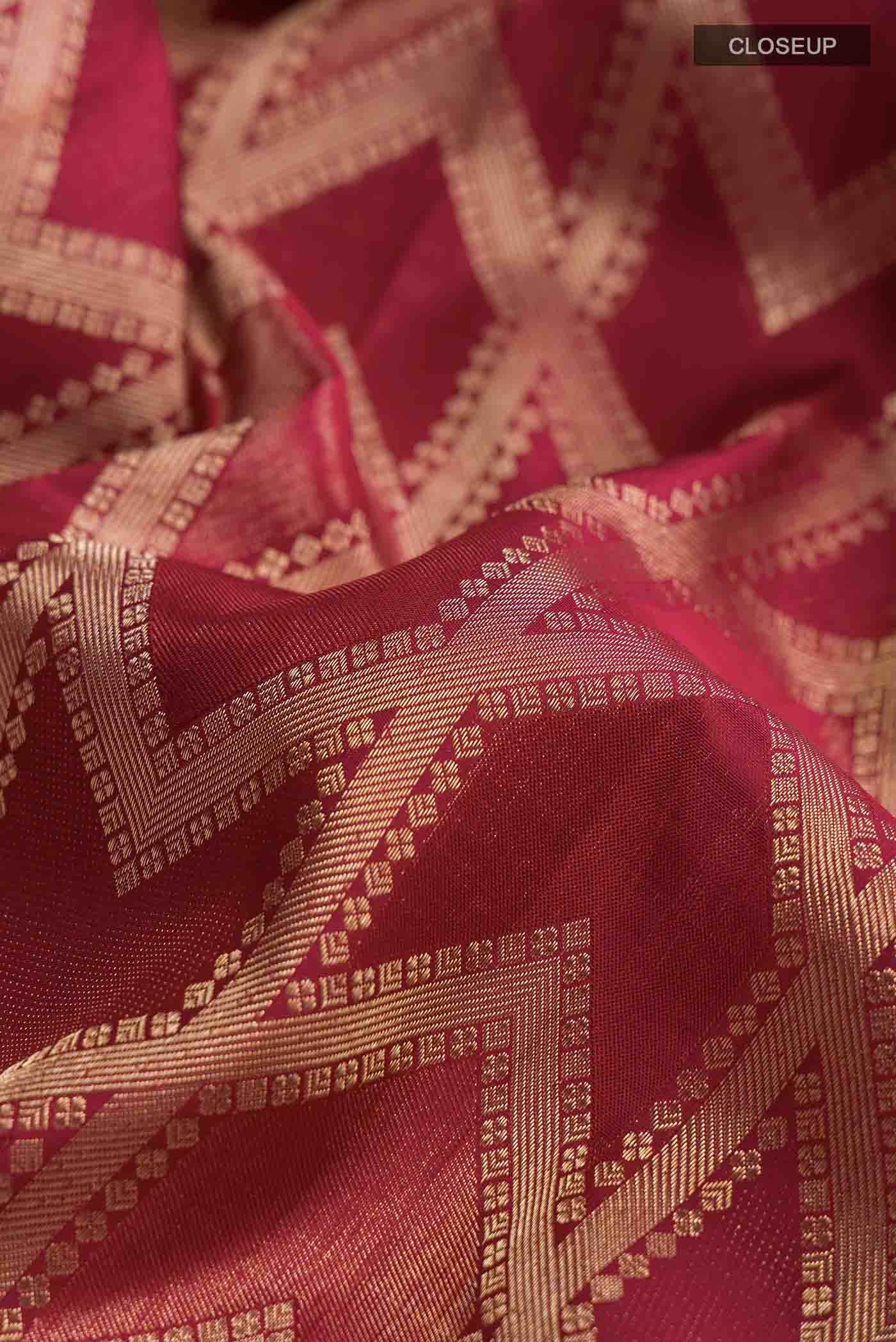 Maroon Kanchipuram Silk Saree