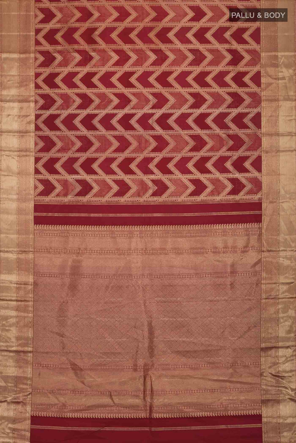 Maroon Kanchipuram Silk Saree