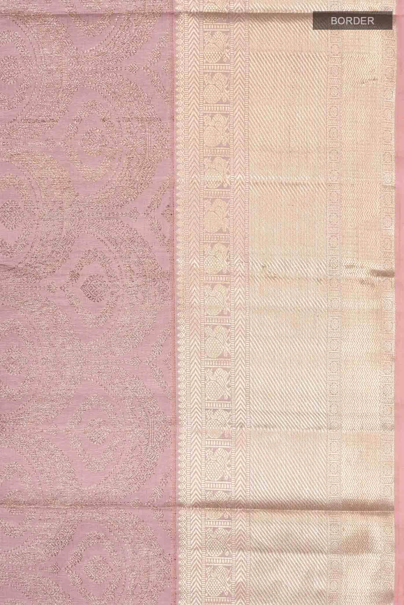 Rose Gold Kanchipuram Silk Saree