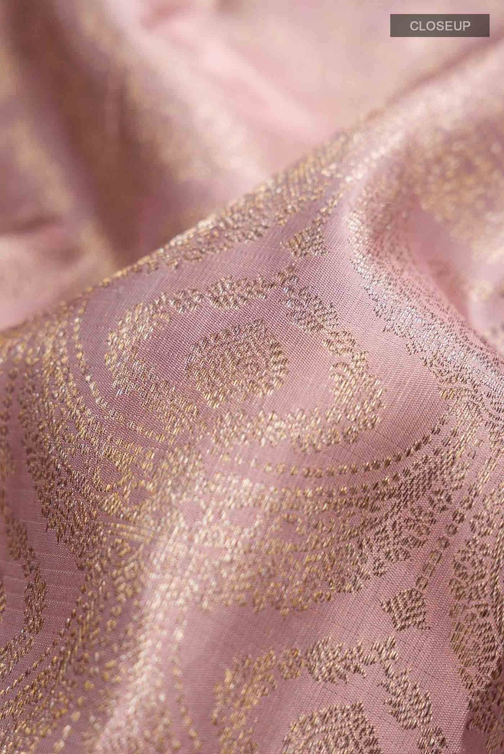 Rose Gold Kanchipuram Silk Saree