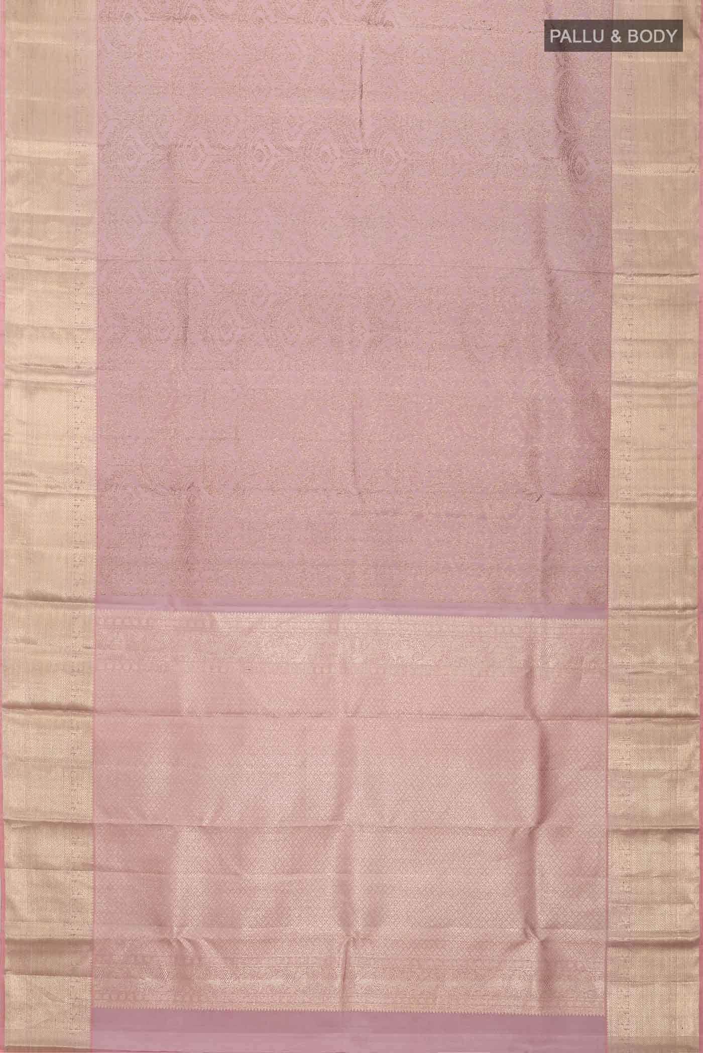 Rose Gold Kanchipuram Silk Saree
