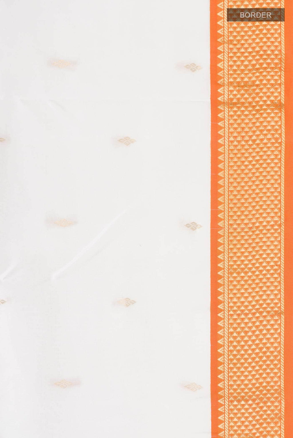 White Kanchipuram Silk Saree