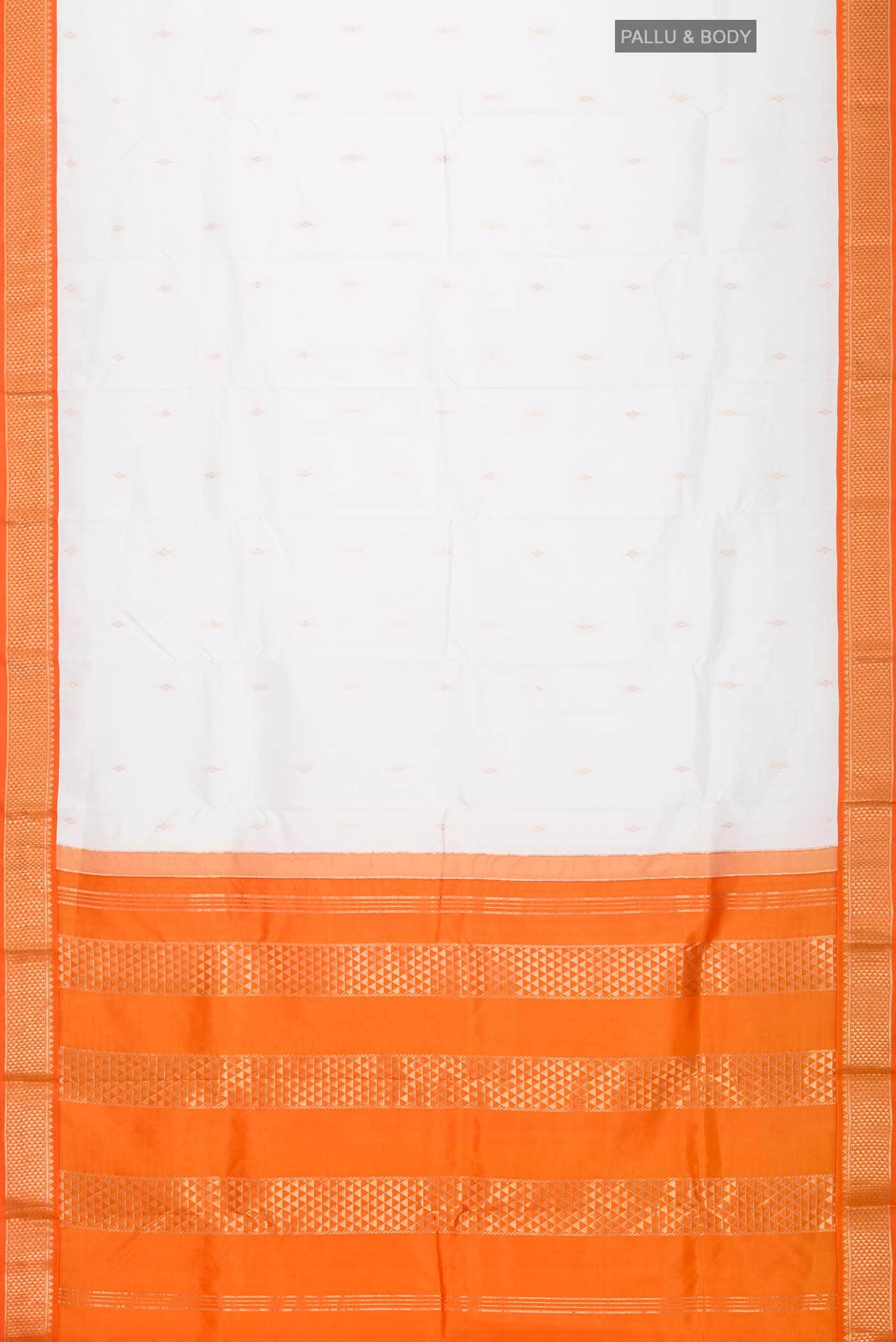 White Kanchipuram Silk Saree