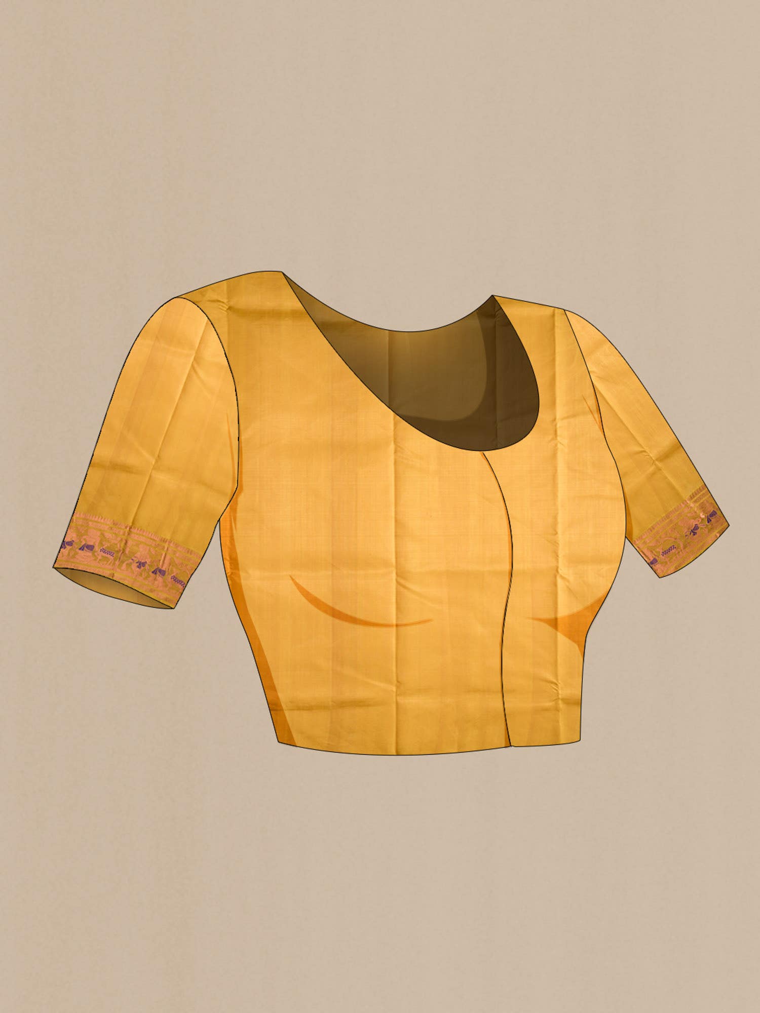 Mustard Baluchari Silk Saree