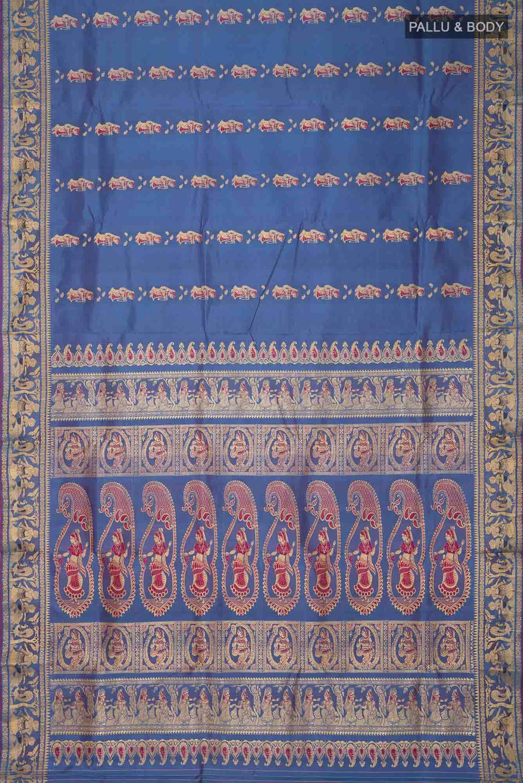 Blue Baluchari Silk Saree