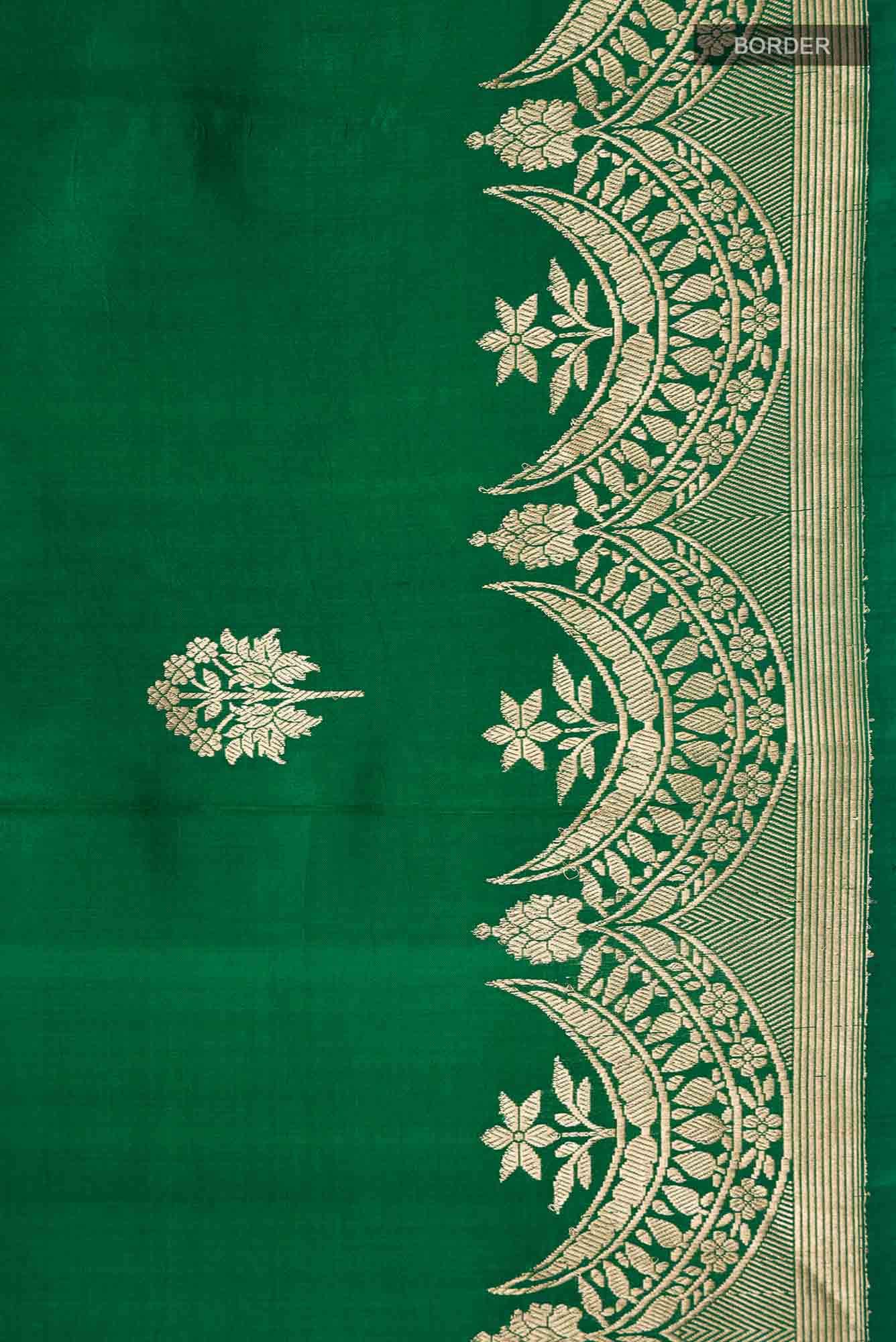 Green Banarasi Silk Saree