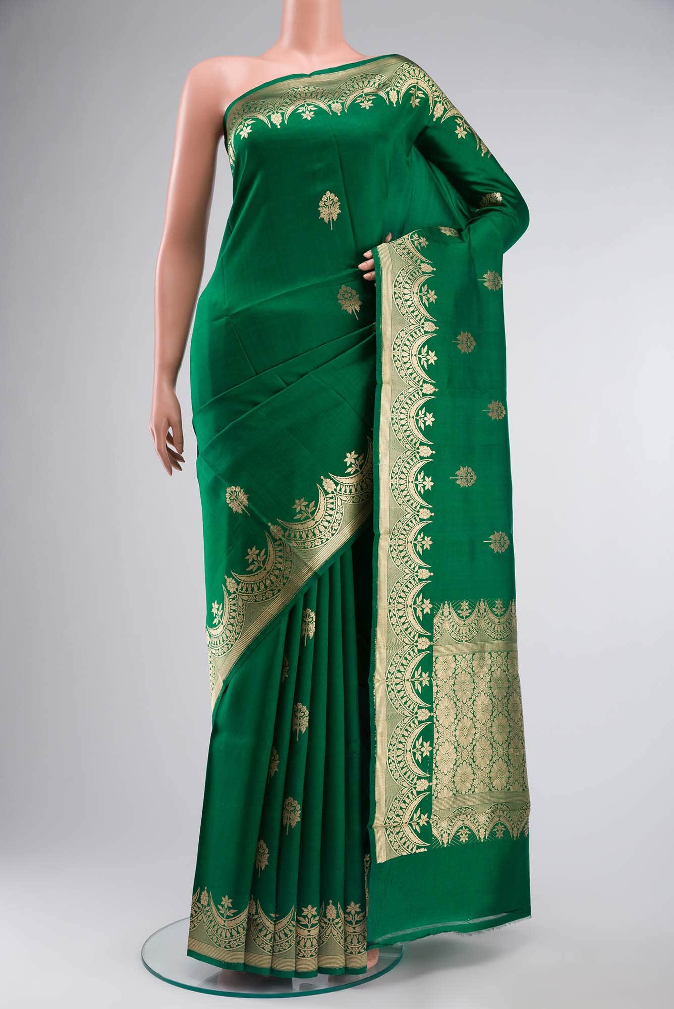 Green Banarasi Silk Saree
