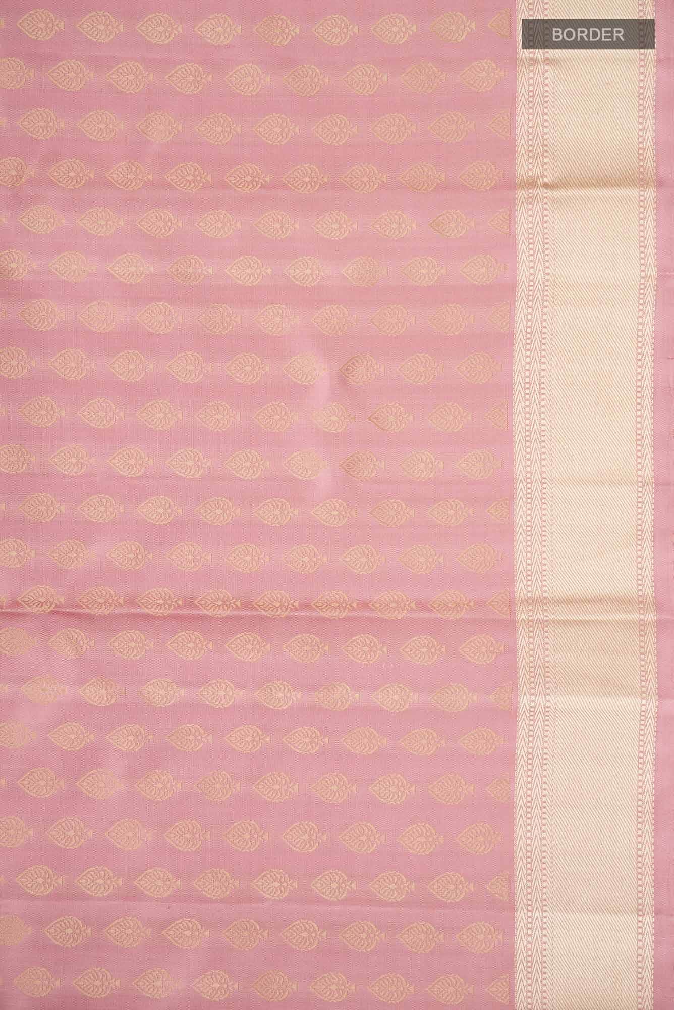 Rose Gold Kanchipuram Silk Saree